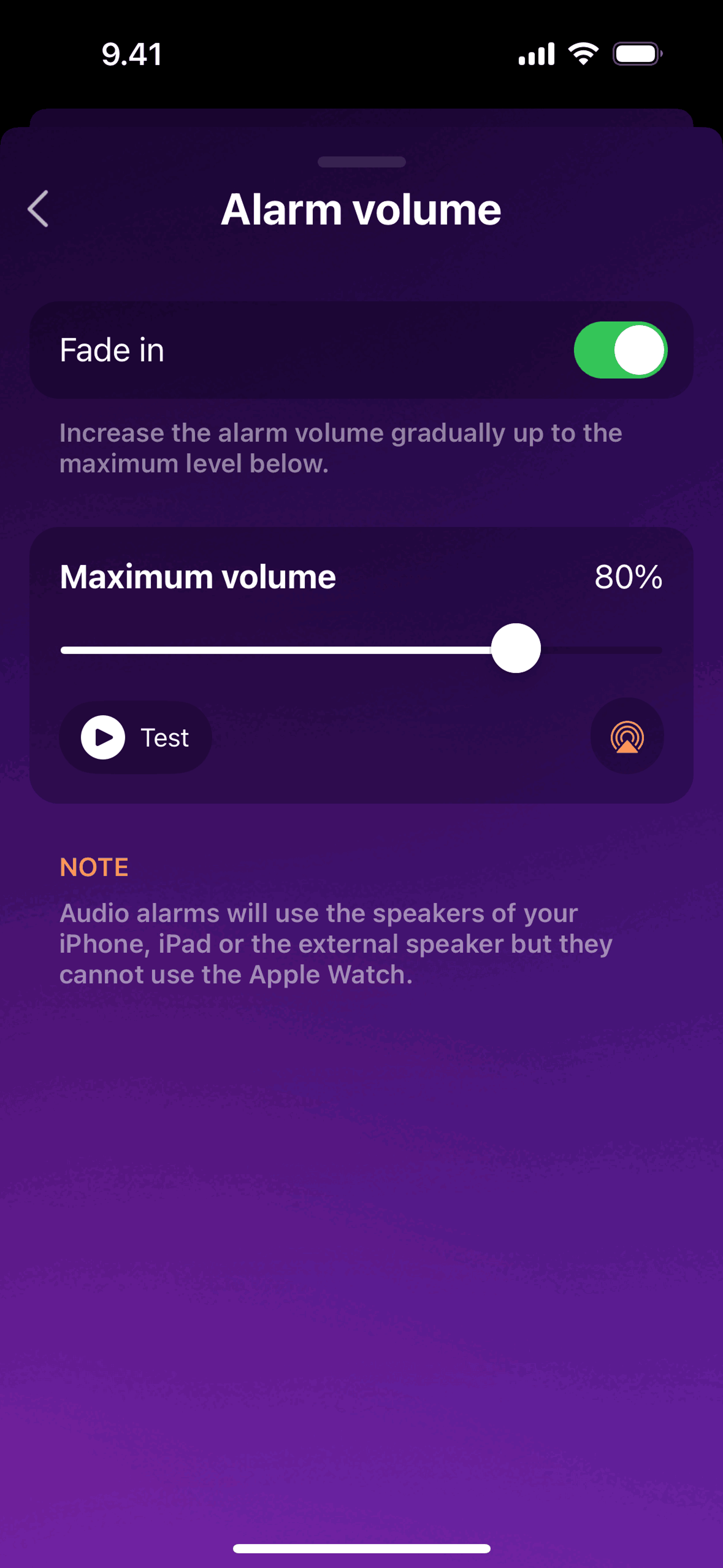 Pillow iOS Health & Fitness interface screenshot 4