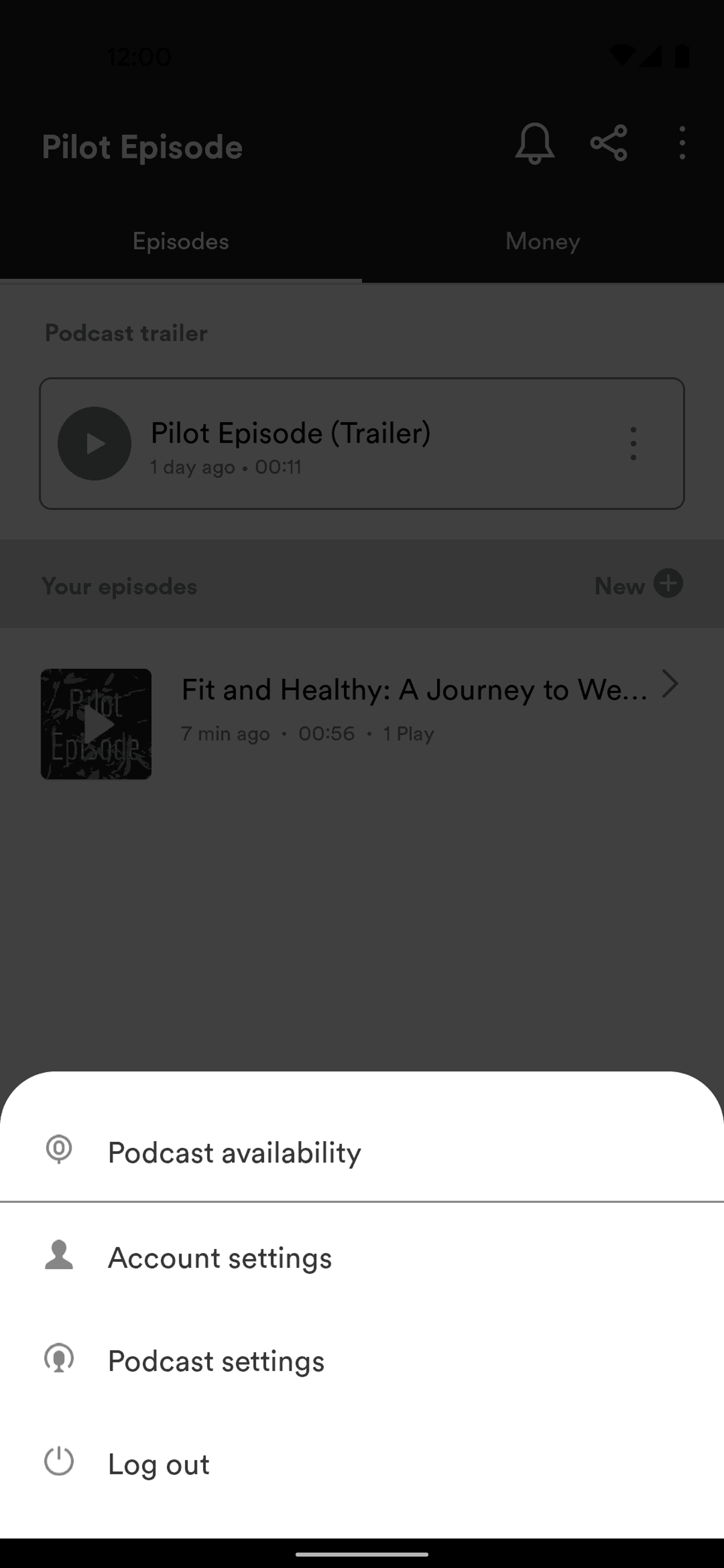 Spotify for Podcasters Android Business interface screenshot 17