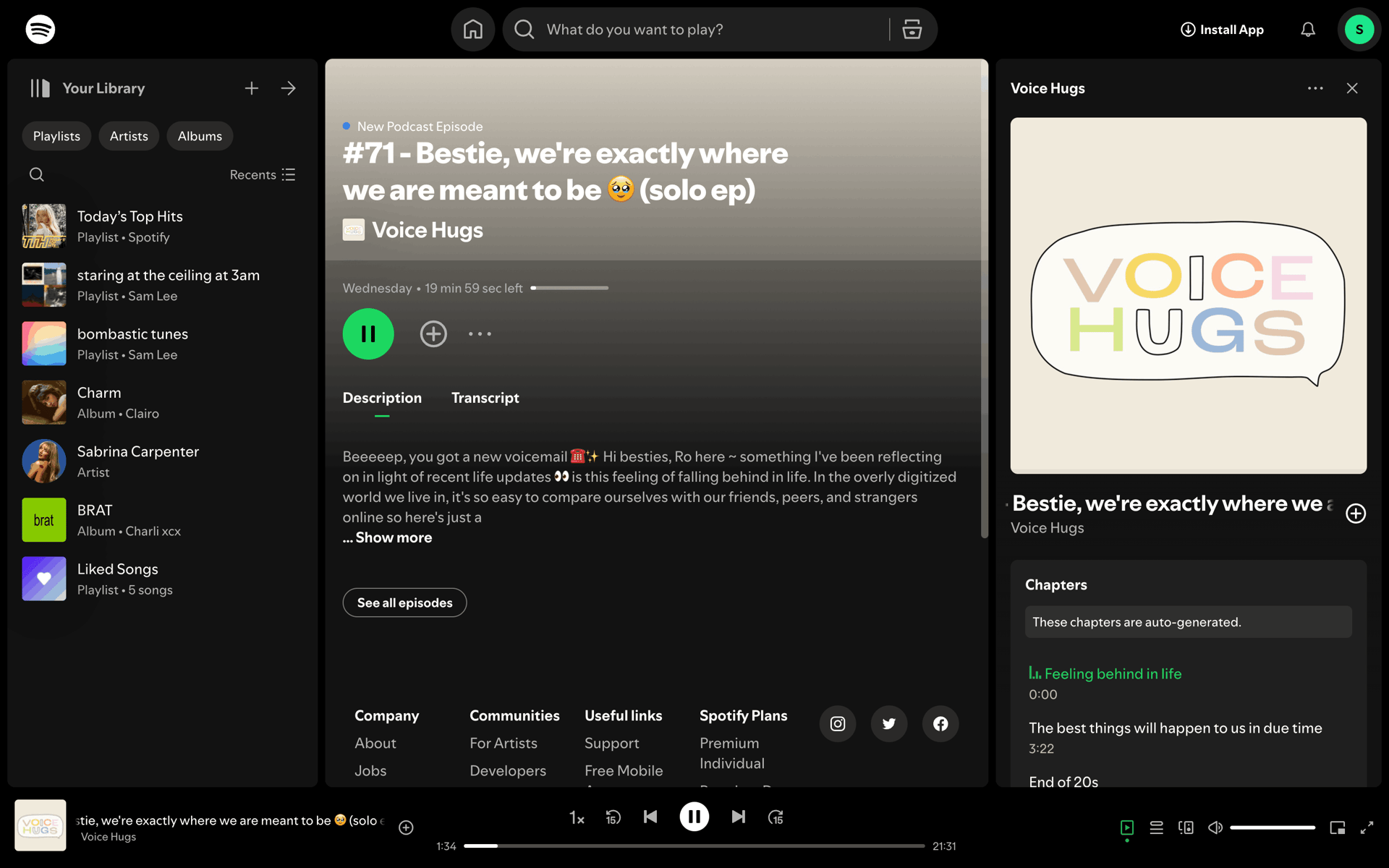 Spotify Web Music & Audio interface screenshot 12