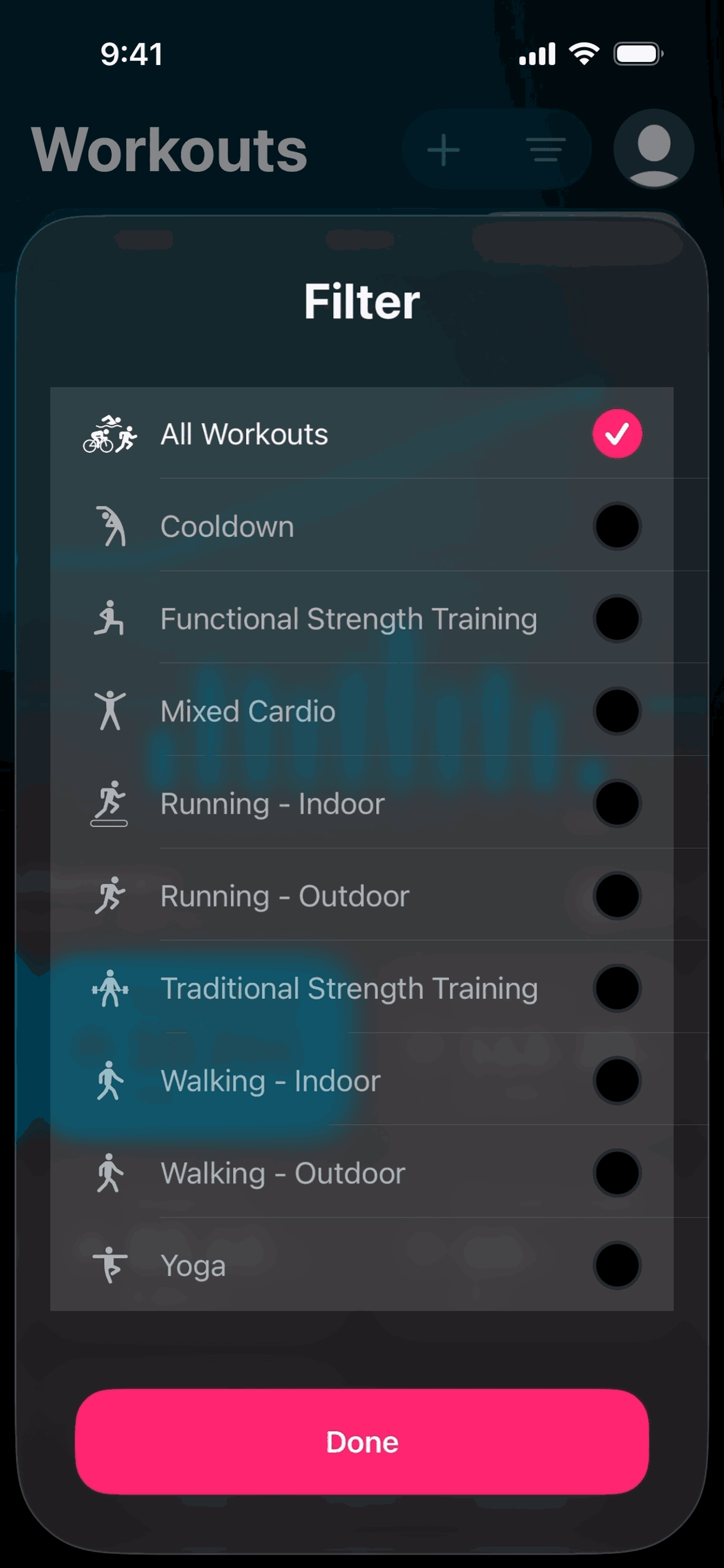 The Outsiders iOS Health & Fitness interface screenshot 16