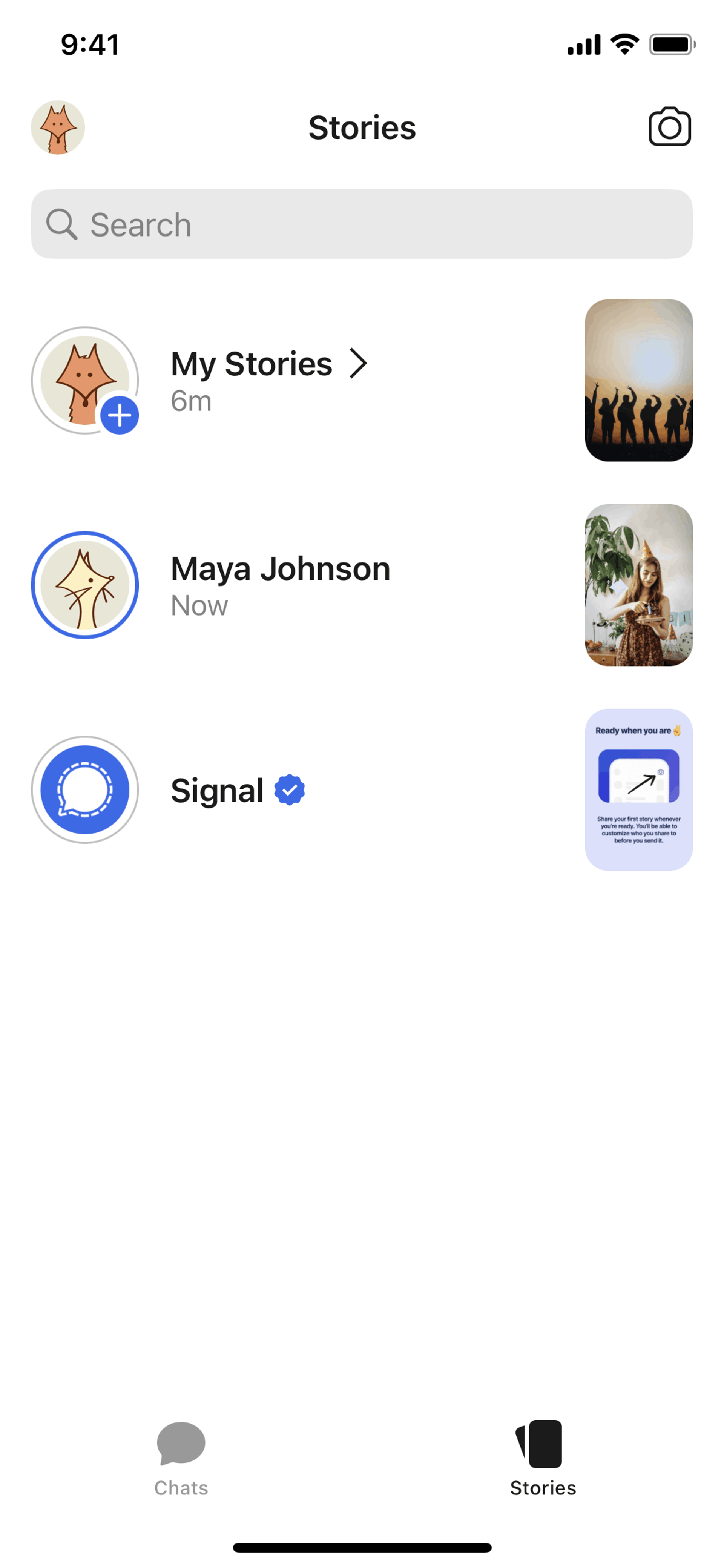 Signal iOS Social Networking interface screenshot 4