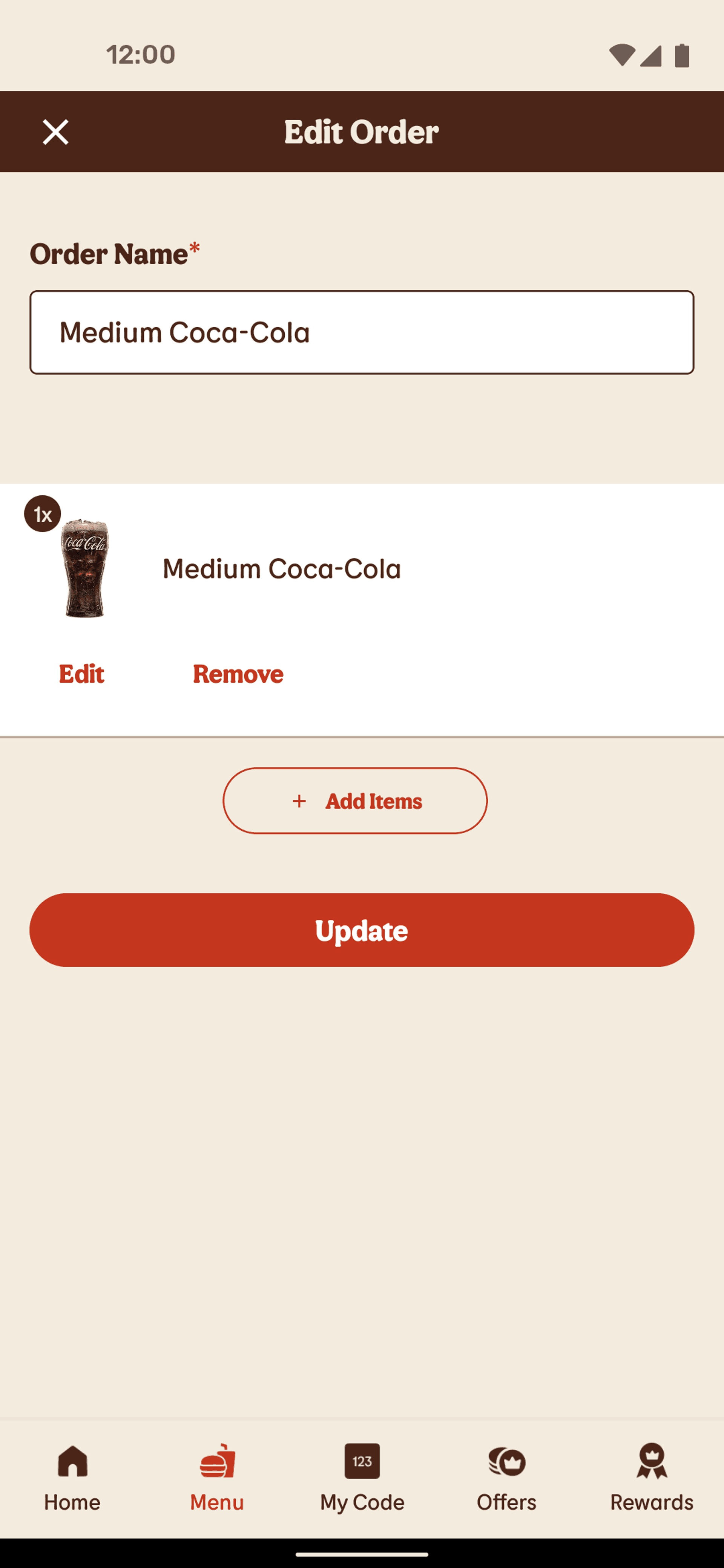 Burger King Android Food & Drink interface screenshot 7
