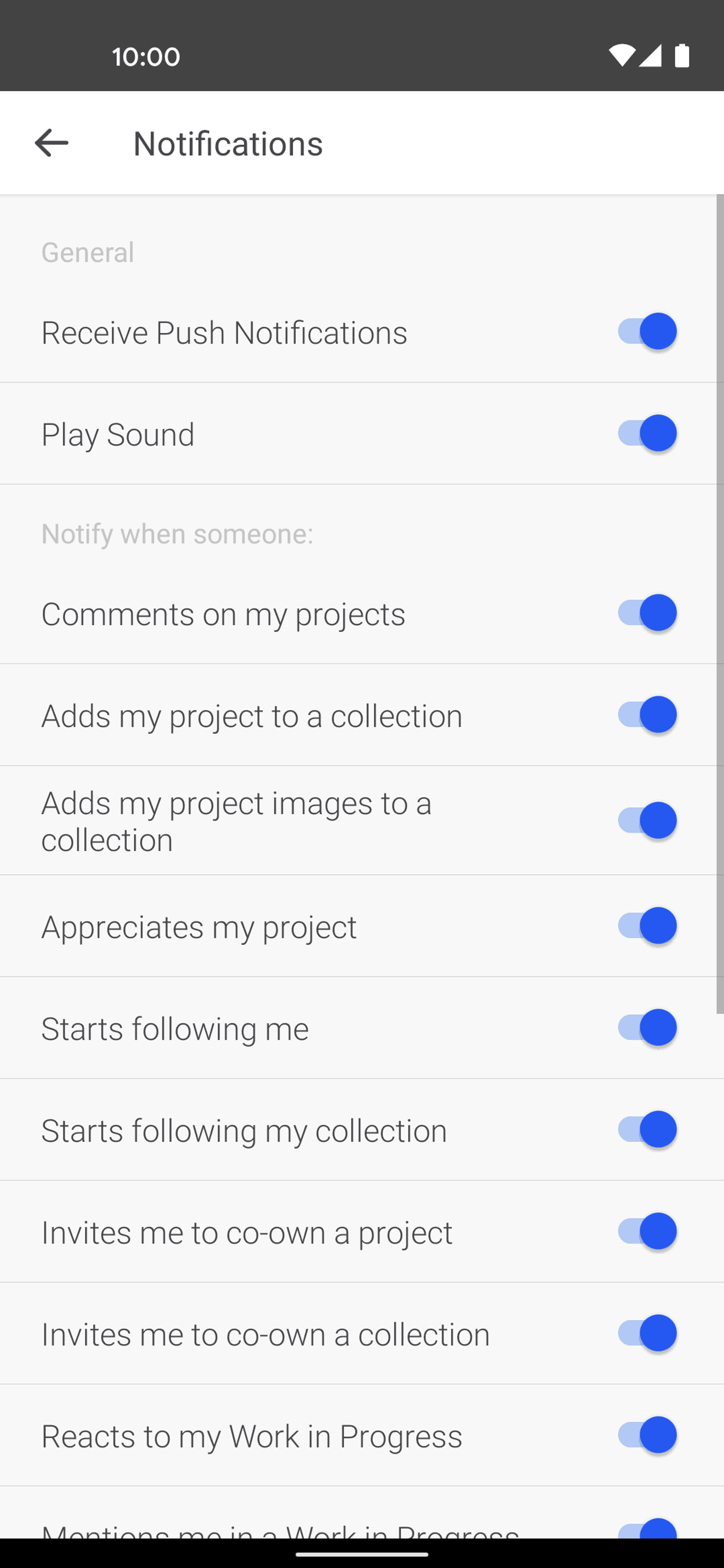 Behance Android Social Networking interface screenshot 17