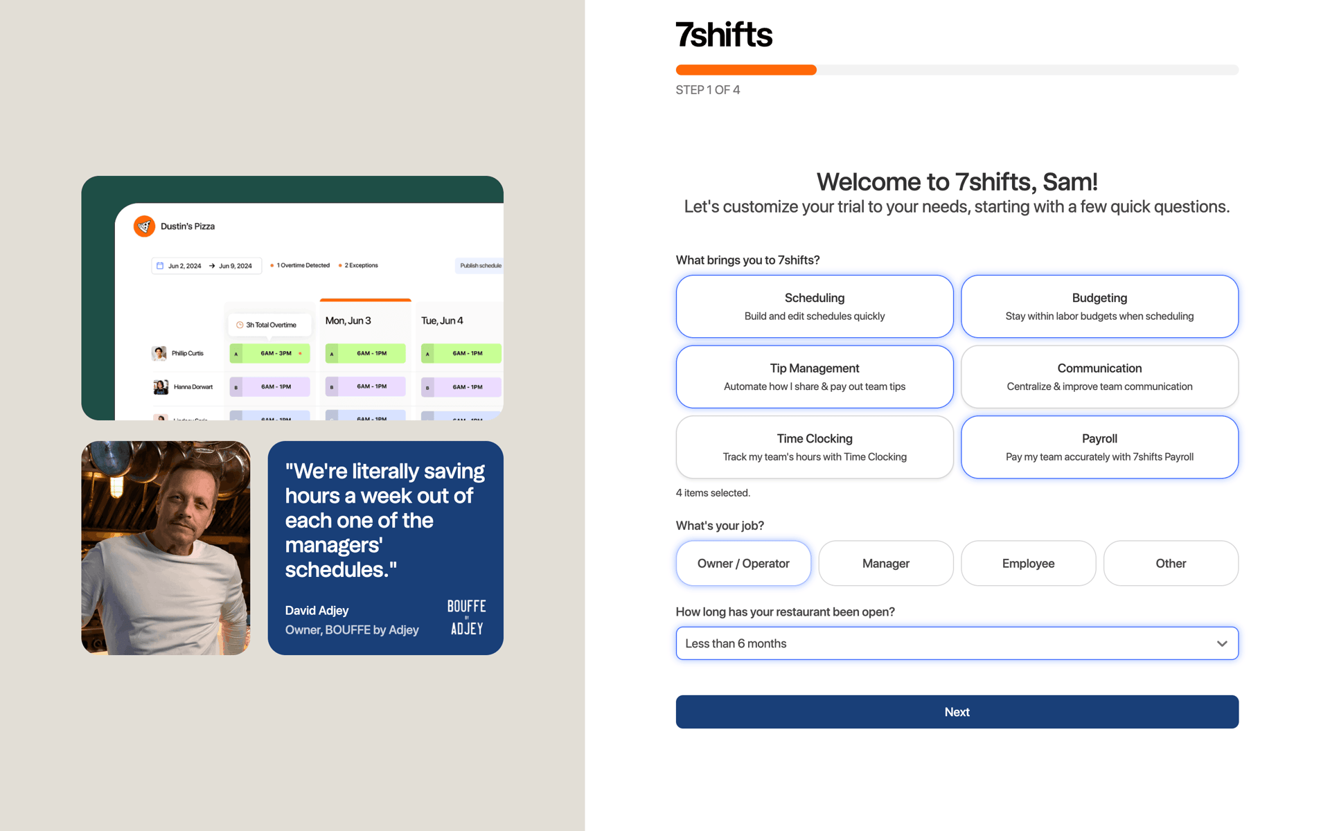 7shifts Web Business interface screenshot 11
