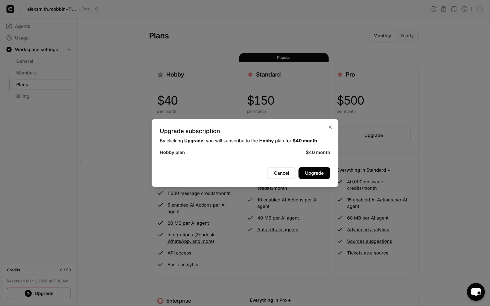 Chatbase Web Business interface screenshot 23