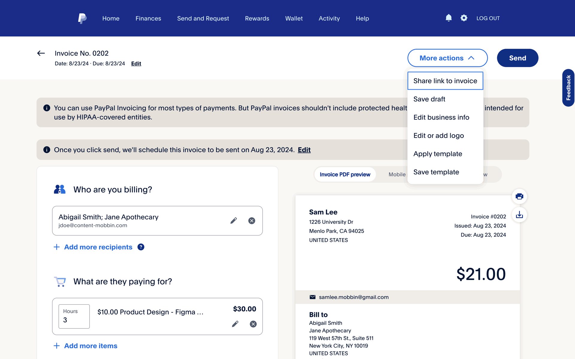 PayPal Web Finance interface screenshot 11