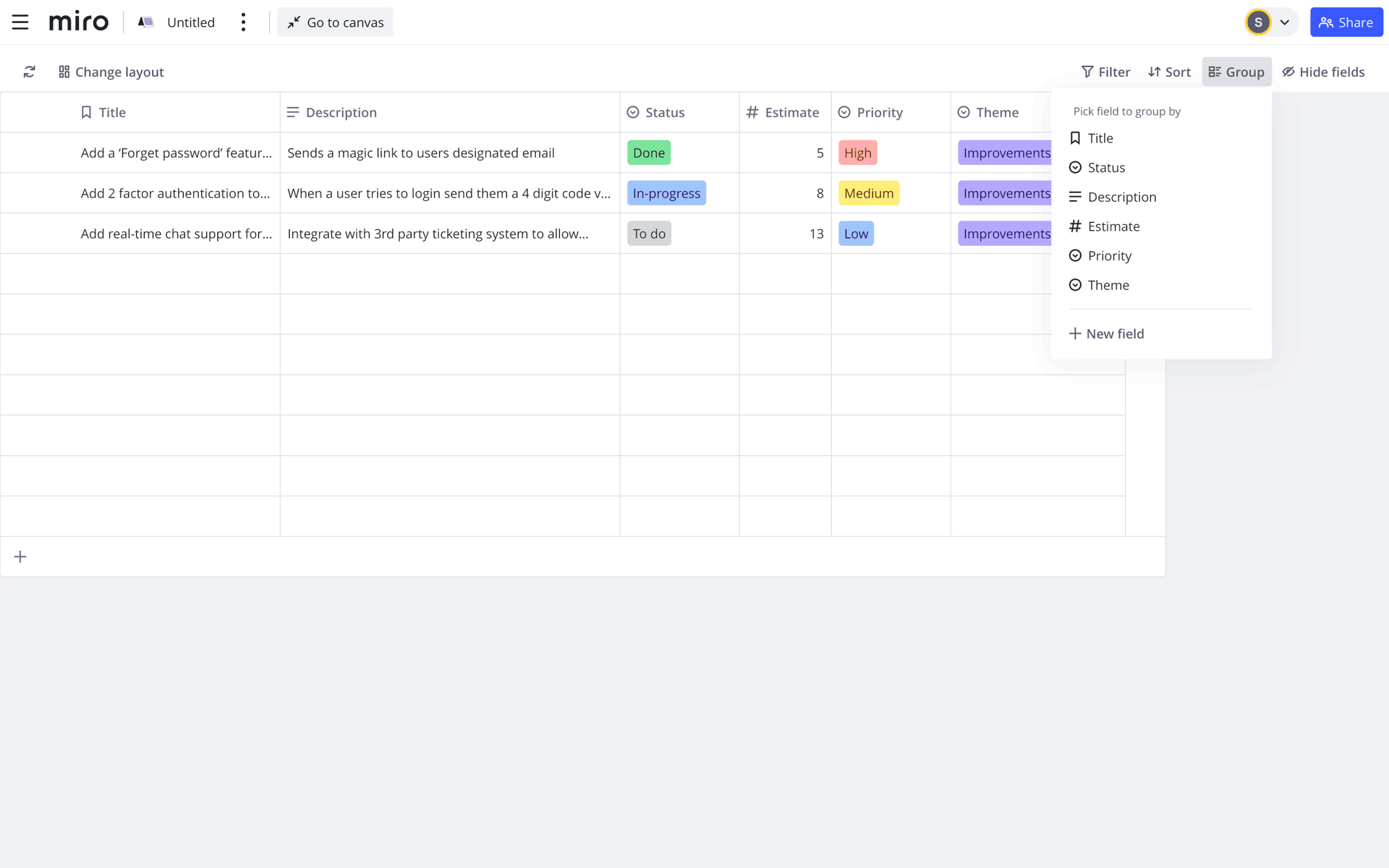 Miro Web Collaboration interface screenshot 14