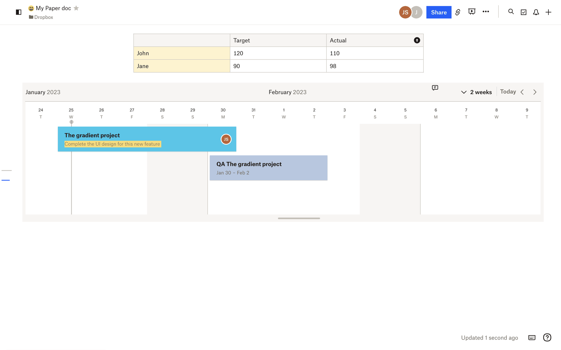 Dropbox Paper Web Productivity interface screenshot 10