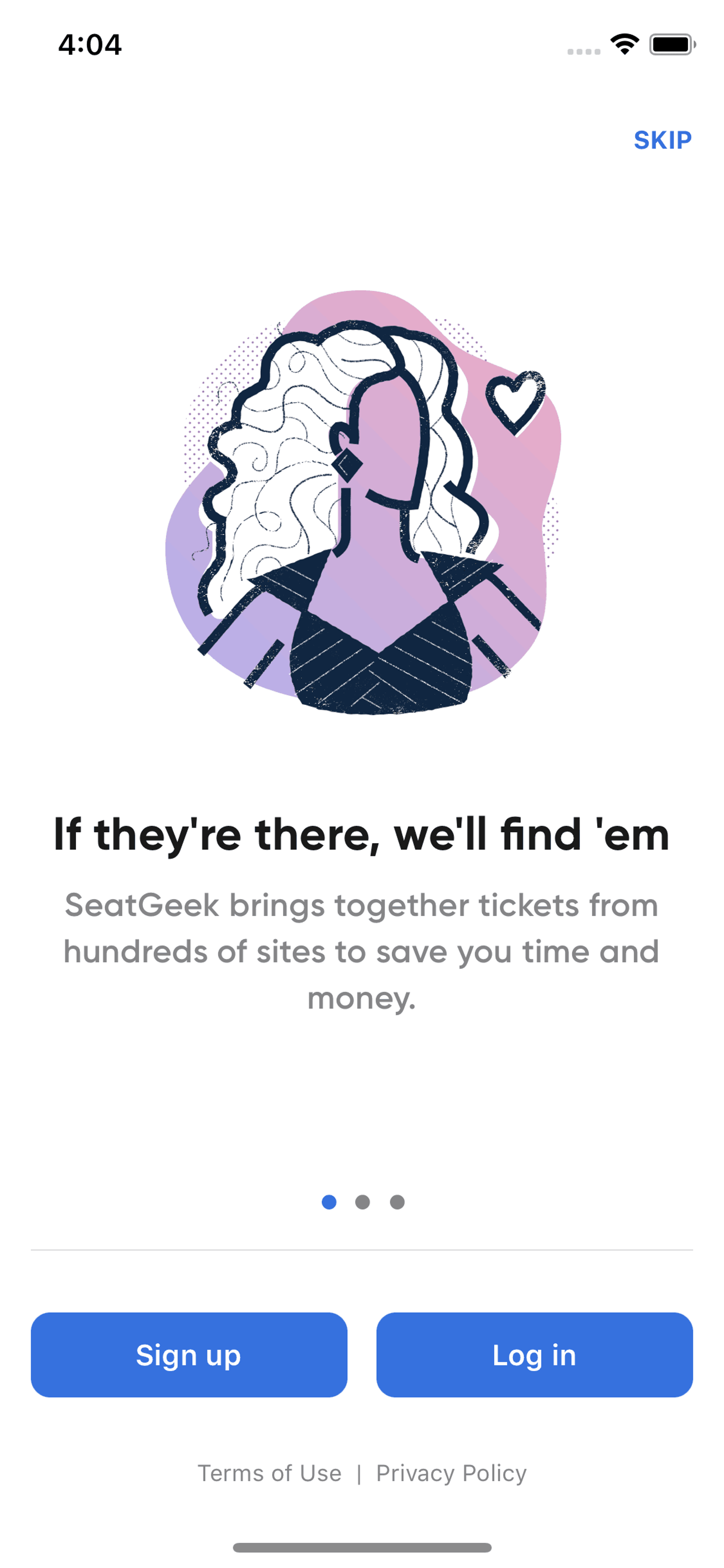 SeatGeek iOS Entertainment interface screenshot 2