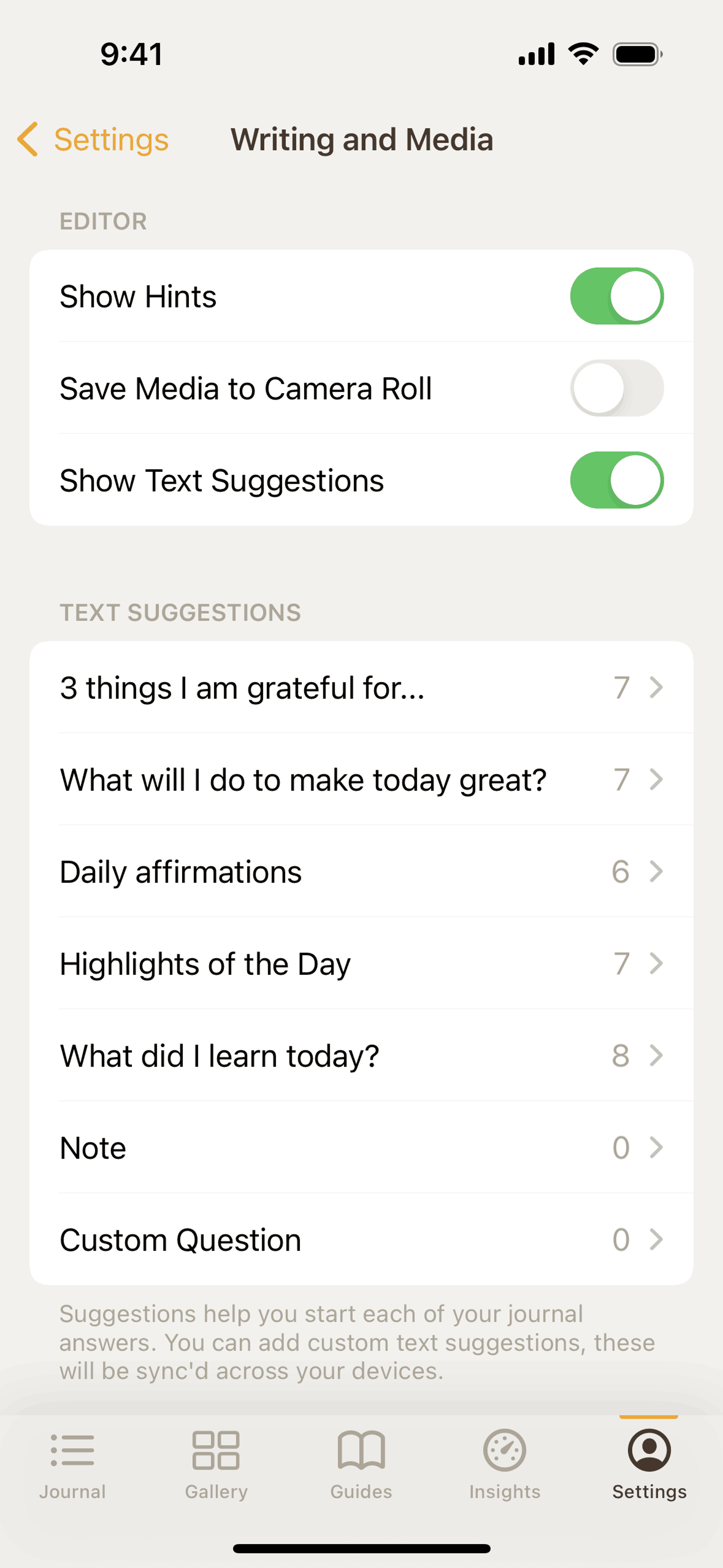 5 Minute Journal iOS Health & Fitness interface screenshot 12