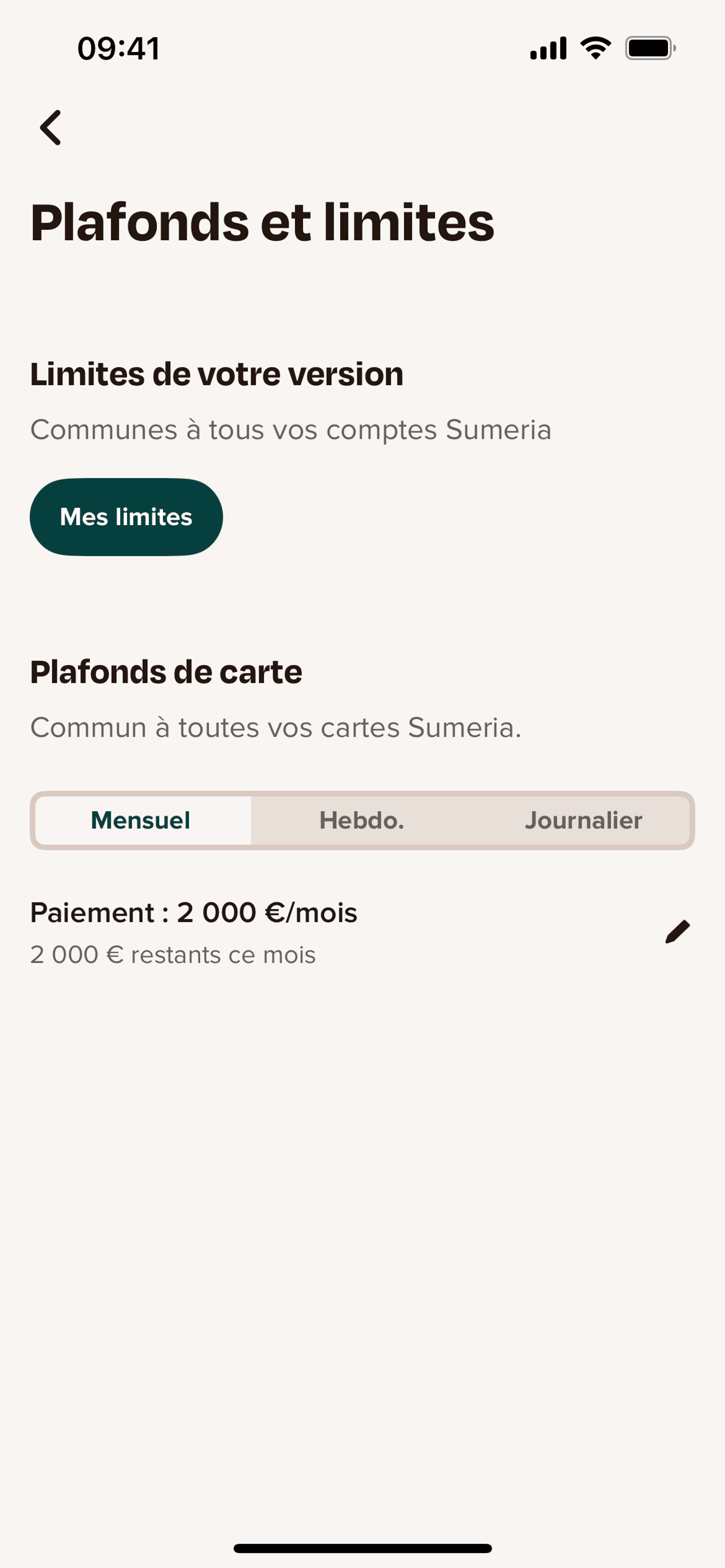 Sumeria iOS Finance interface screenshot 18