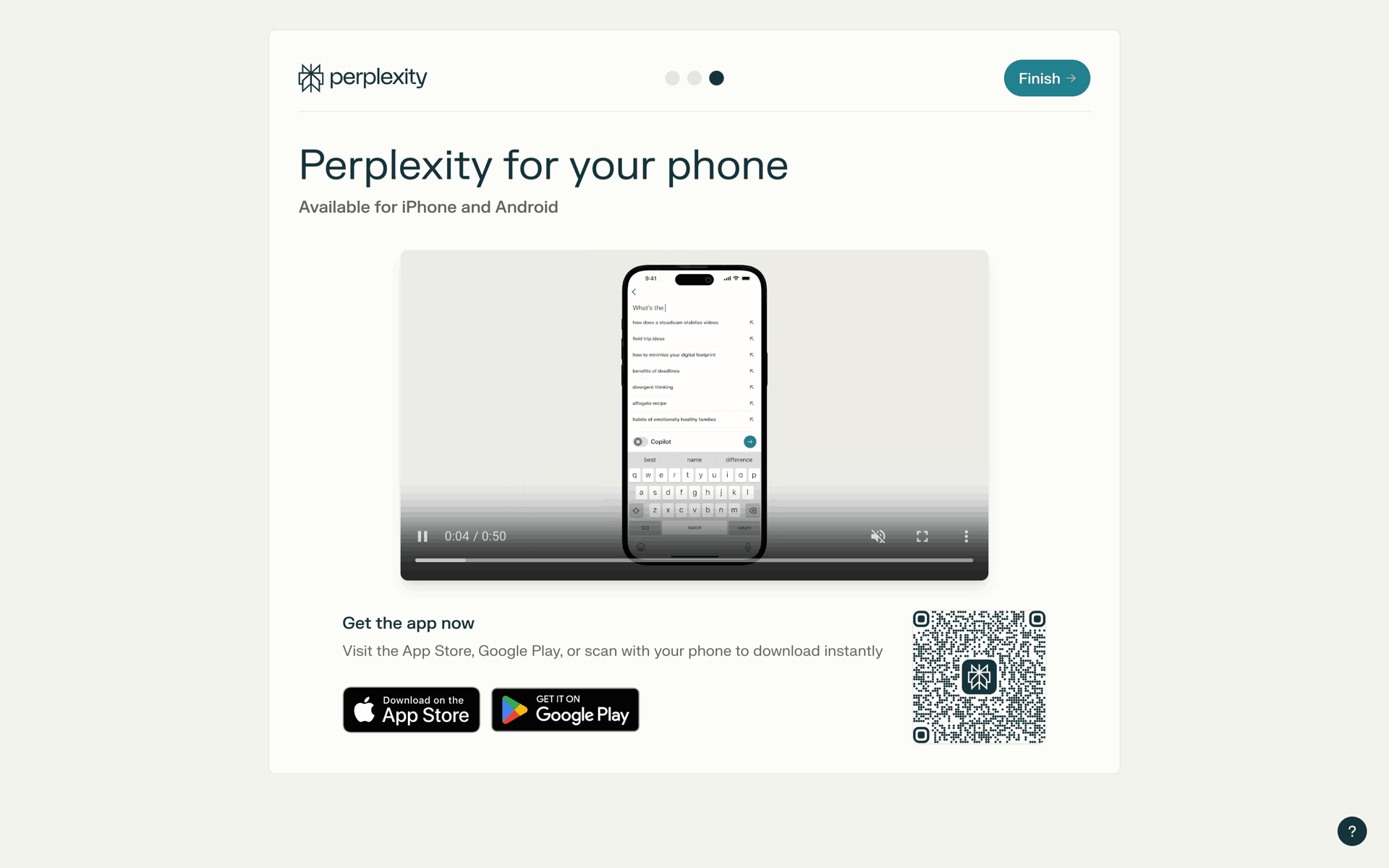 Perplexity Web AI interface screenshot 13