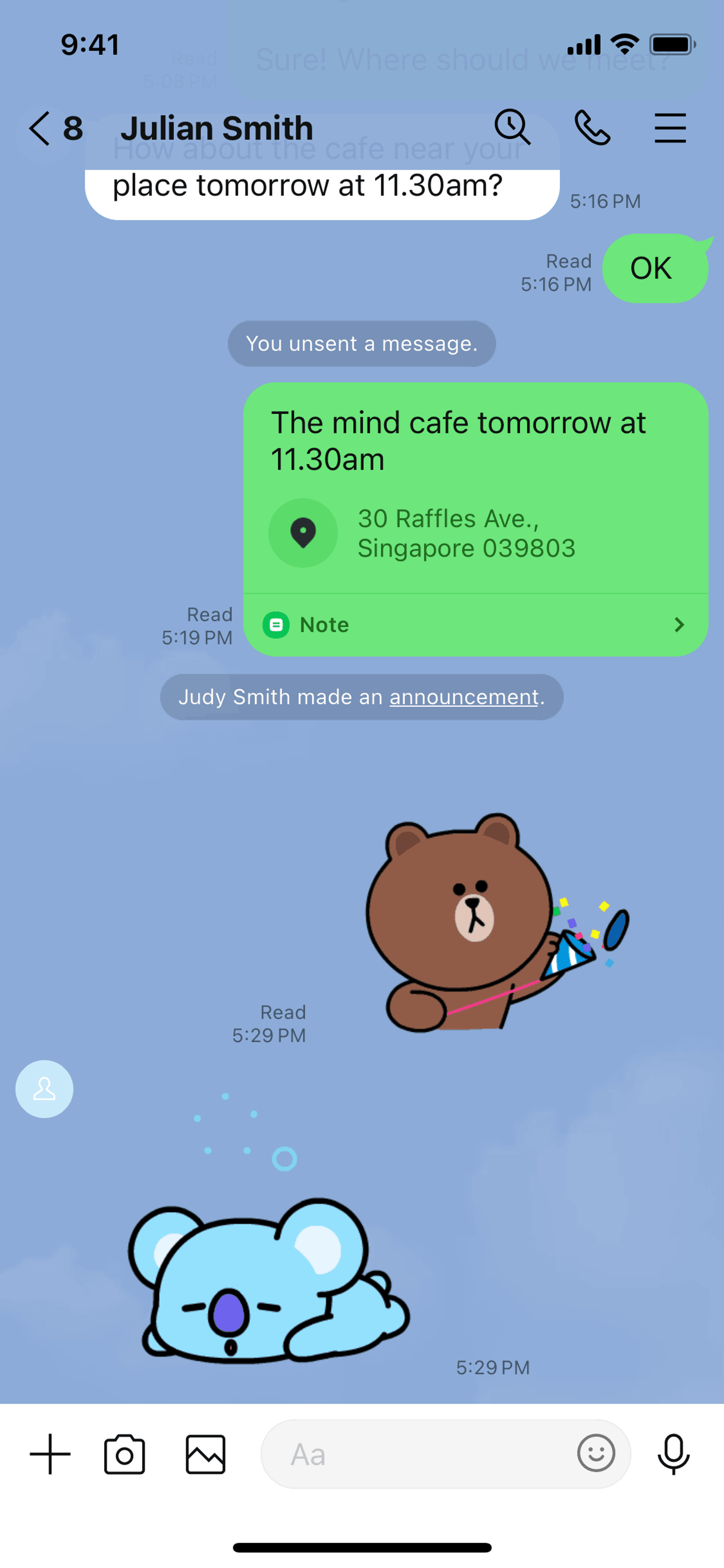 LINE iOS Social Networking interface screenshot 2