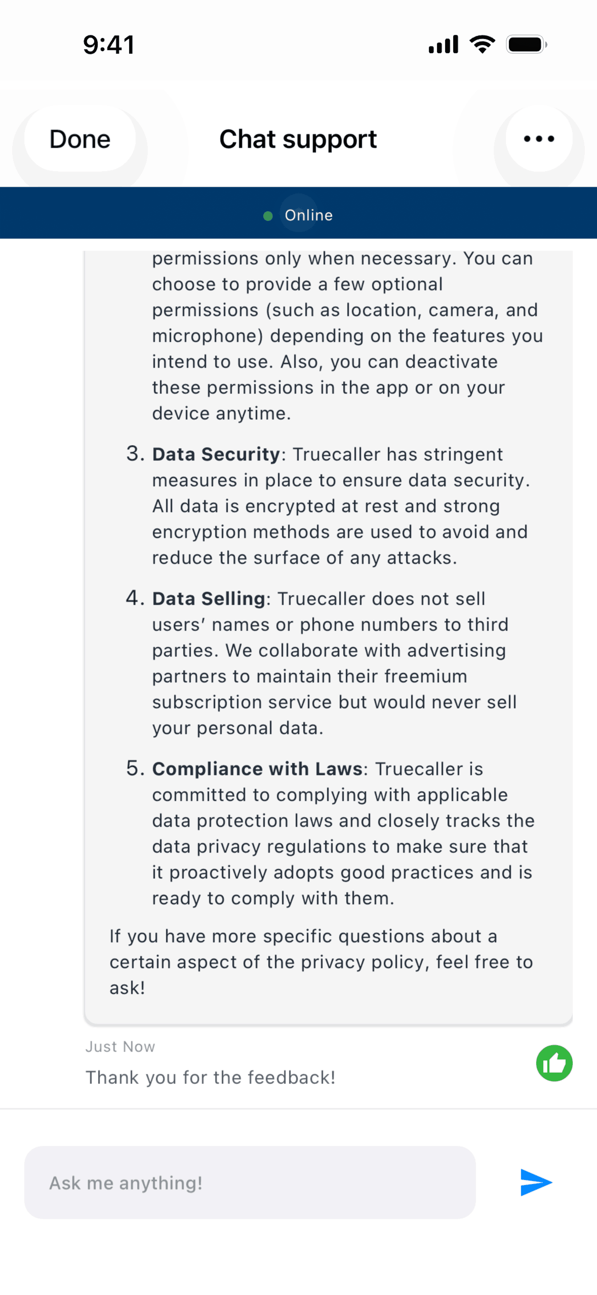 Truecaller iOS Utilities interface screenshot 22