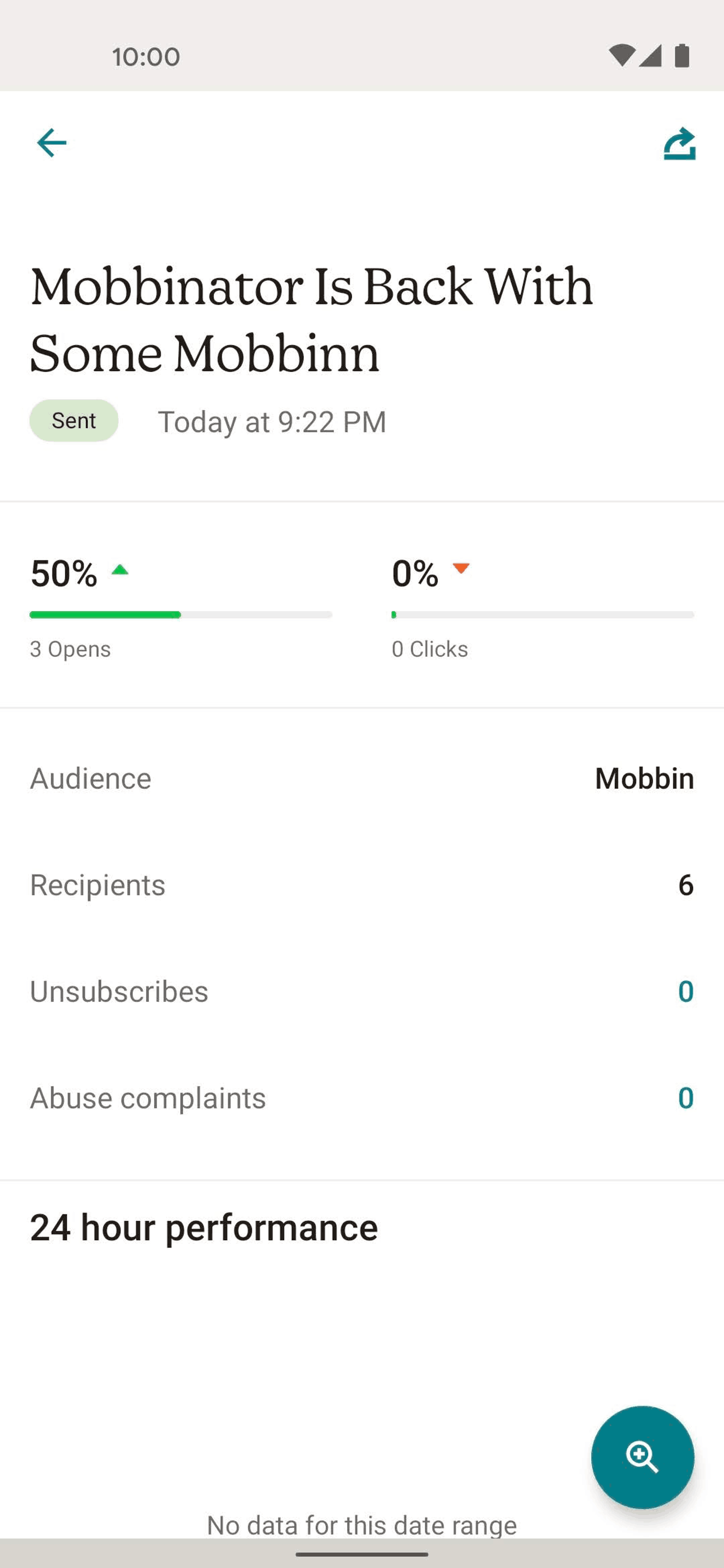 Mailchimp Android Business interface screenshot 17