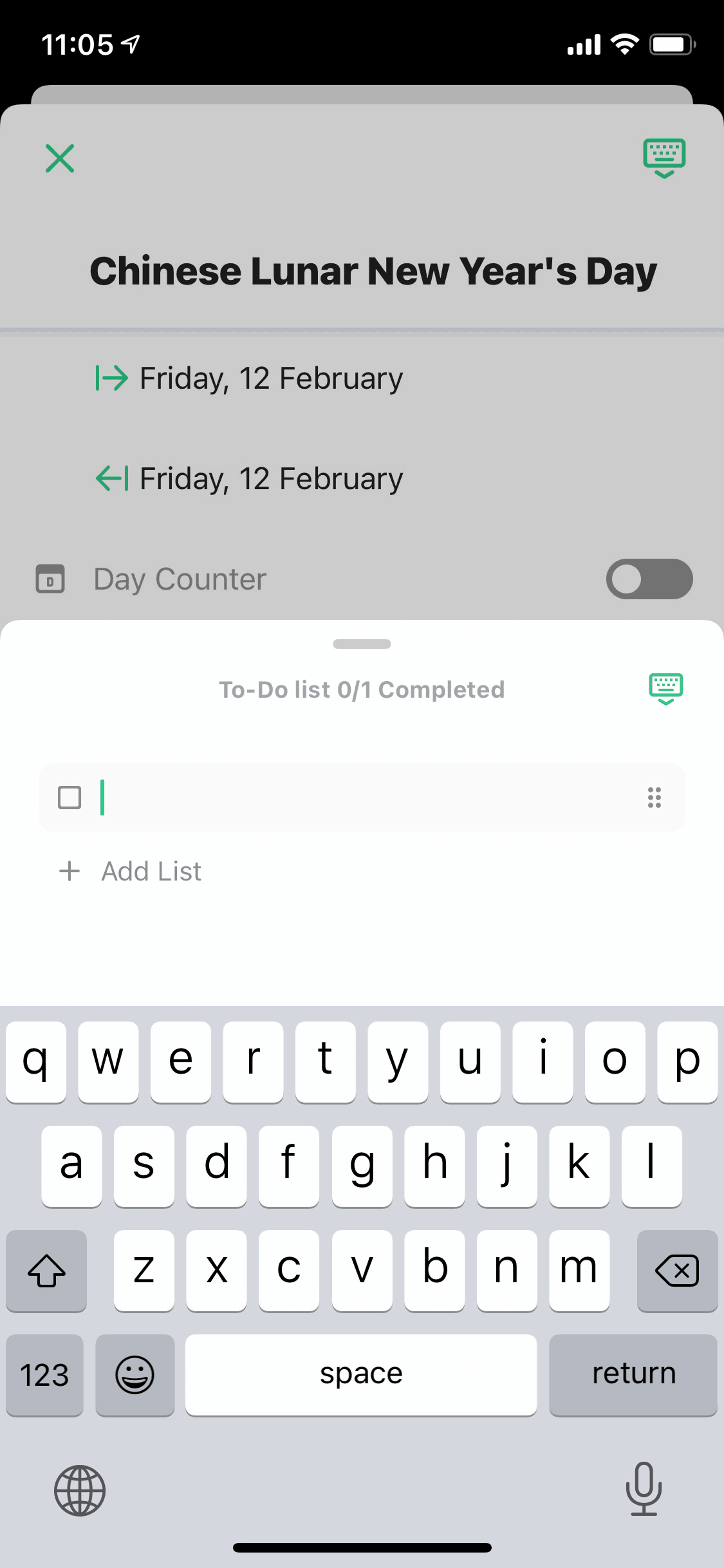 TimeTree iOS Productivity interface screenshot 24