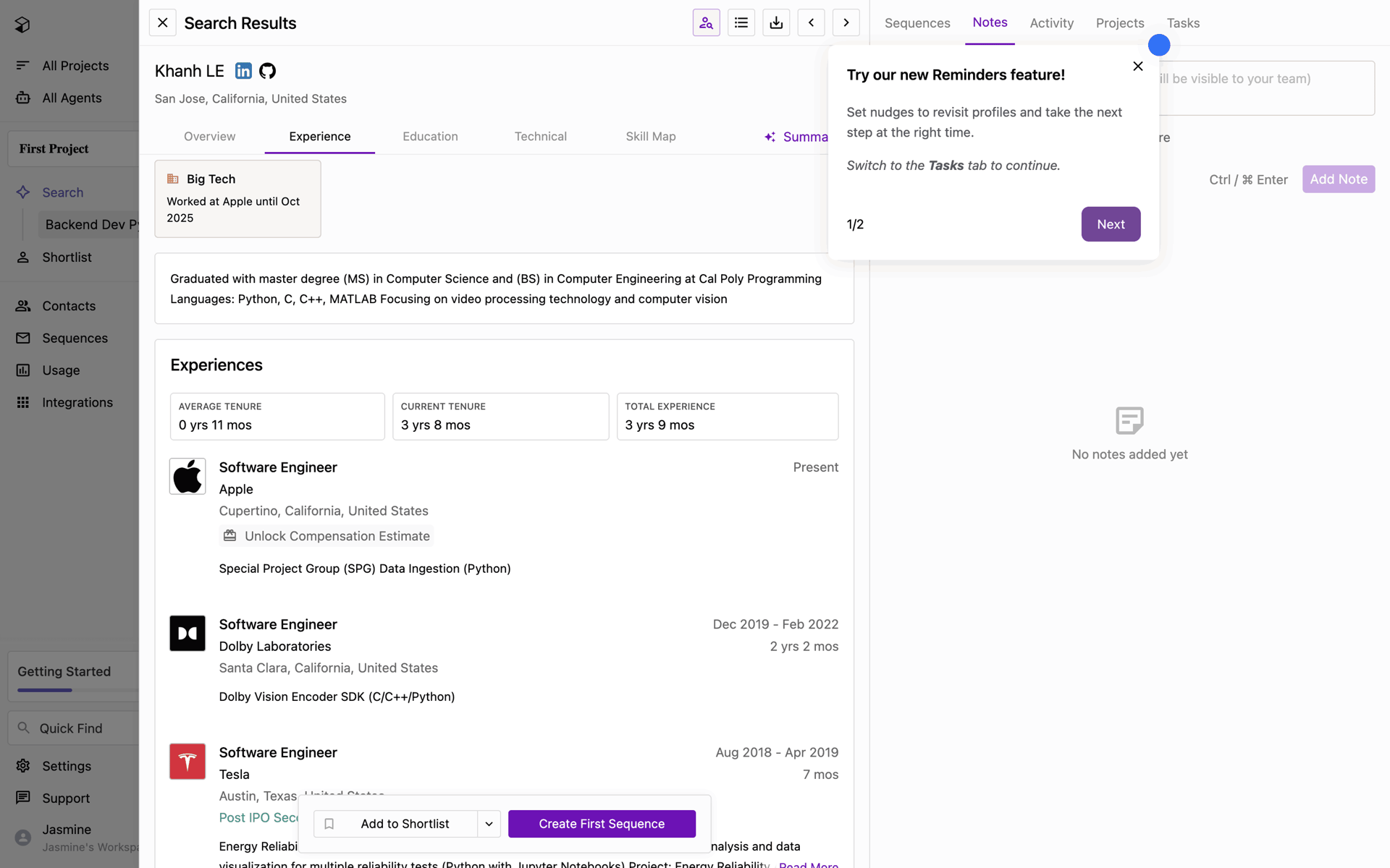 Juicebox Web Jobs & Recruitment interface screenshot 8