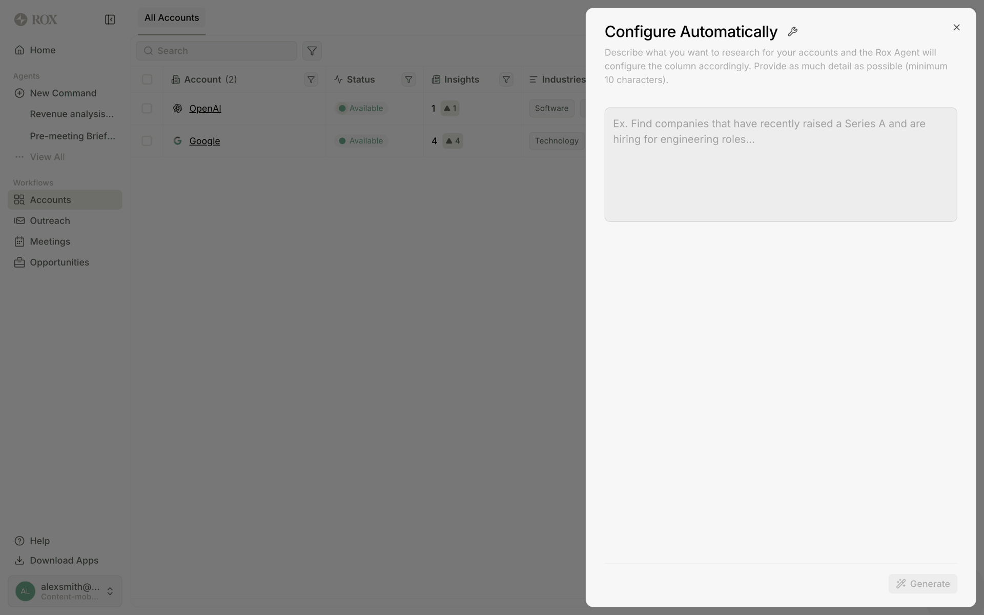 Rox Web Business interface screenshot 10