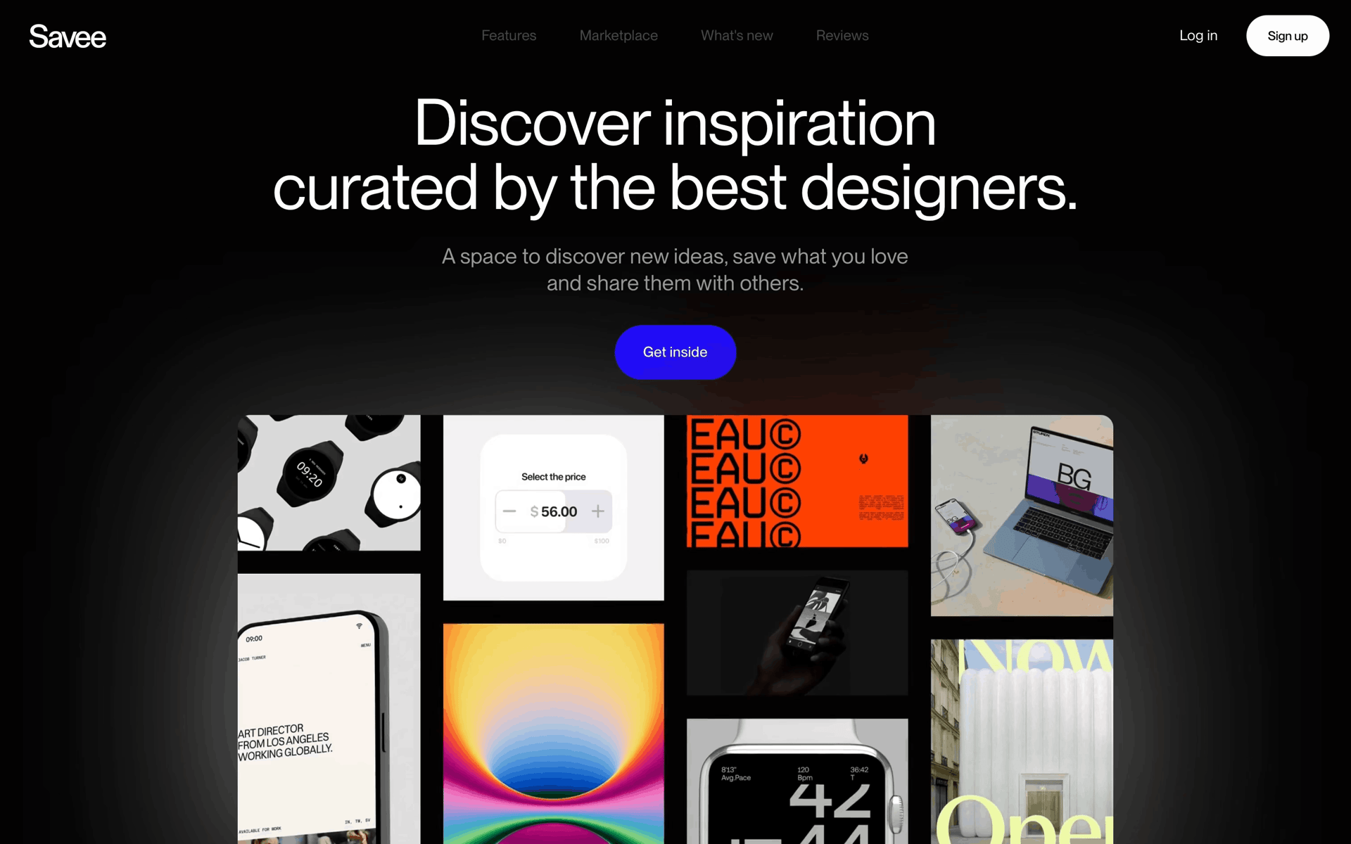 Savee Web inspiration interface screenshot 1