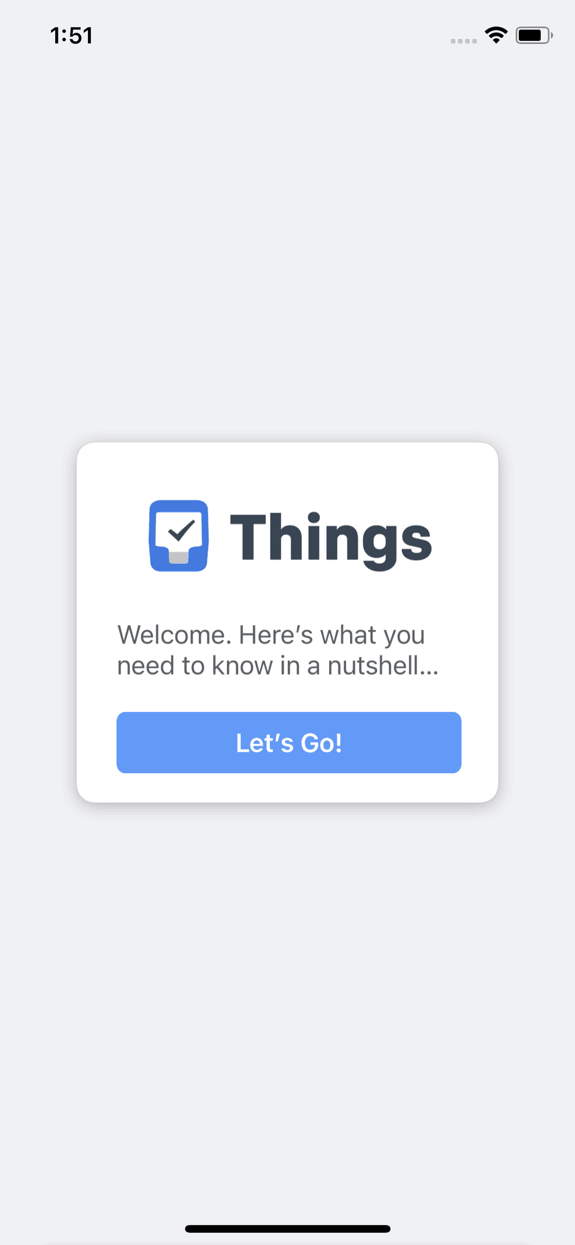Things 3 iOS Productivity interface screenshot 1