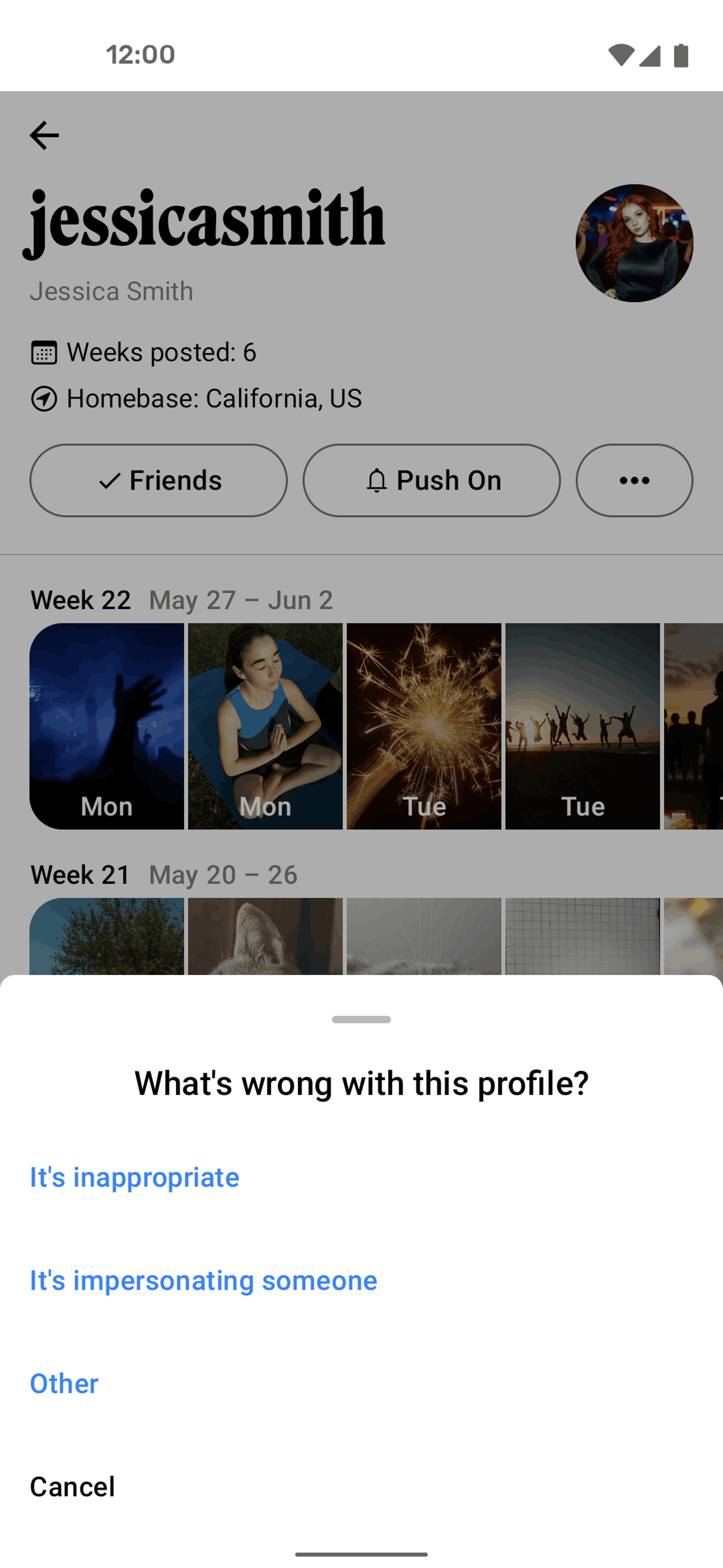 Retro Android Social Networking interface screenshot 22