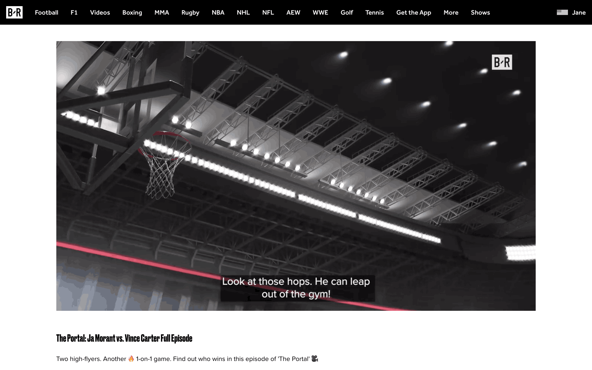 Bleacher Report Web Sports interface screenshot 5