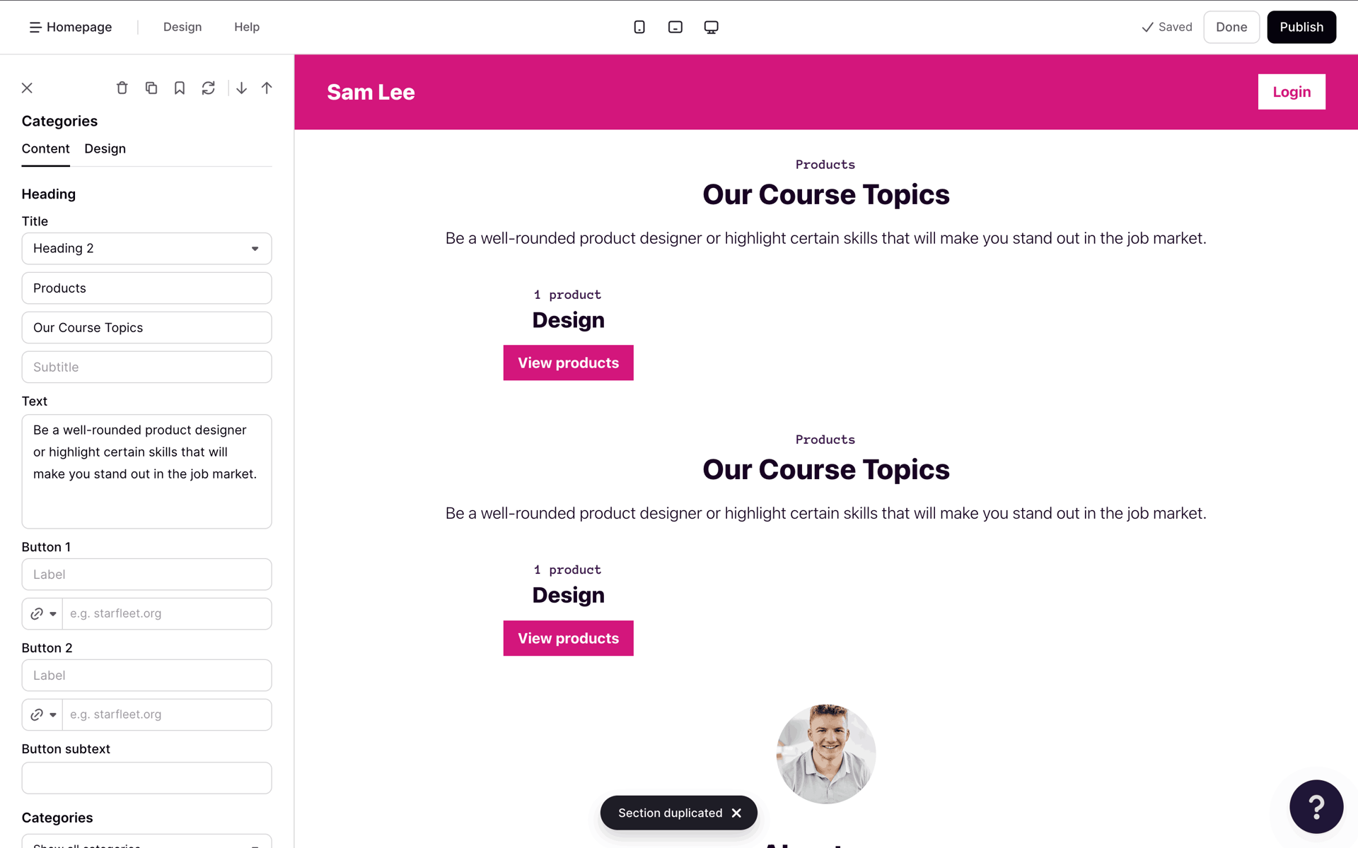 Podia Web Business interface screenshot 24