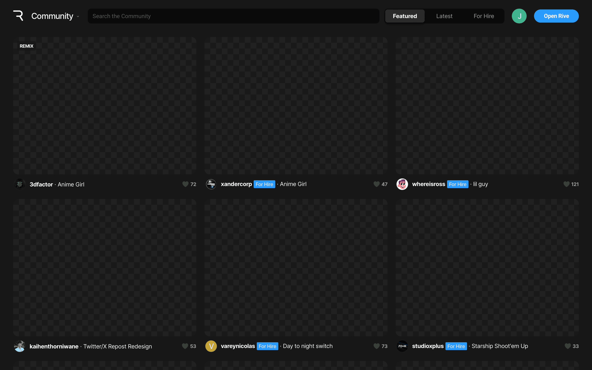 Rive Web Graphics & Design interface screenshot 12