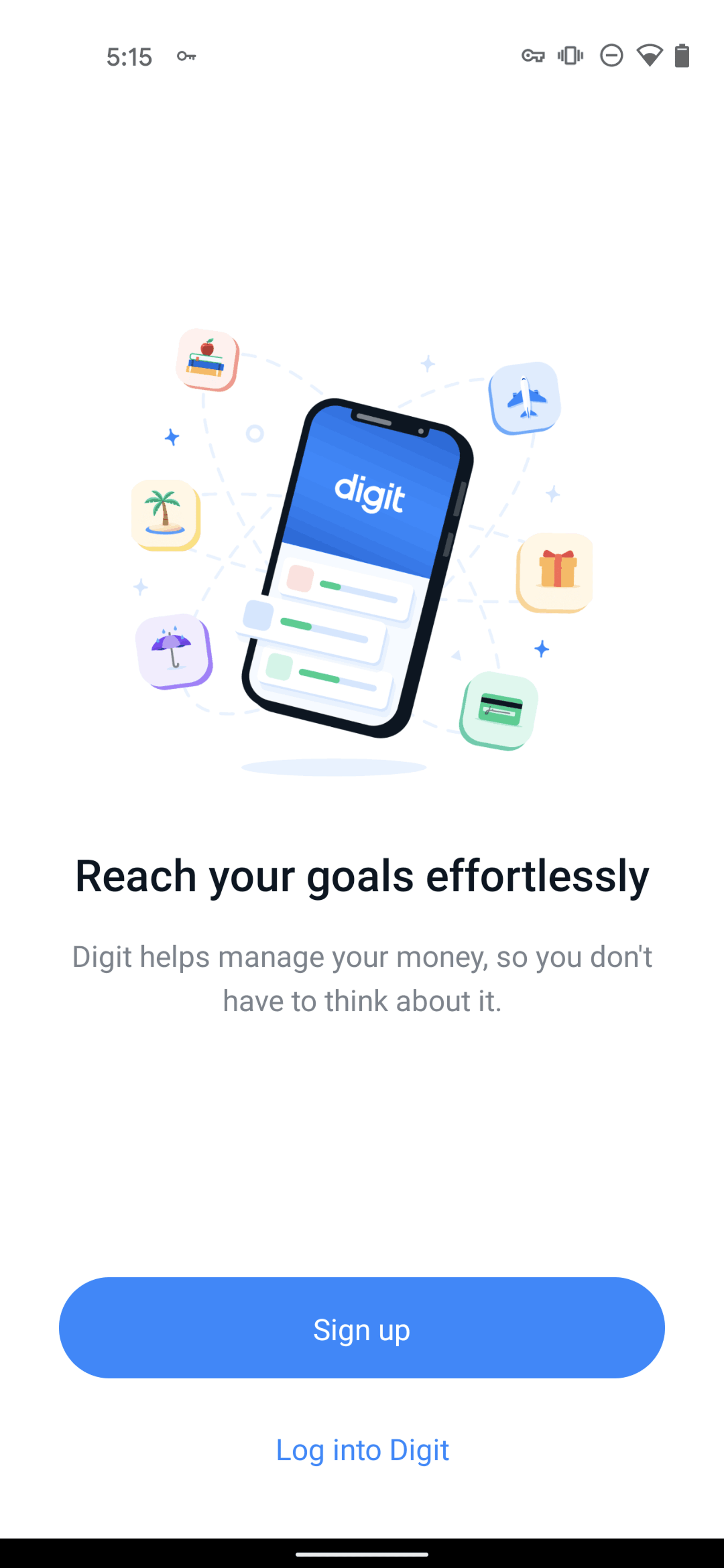 Digit Android Finance interface screenshot 2