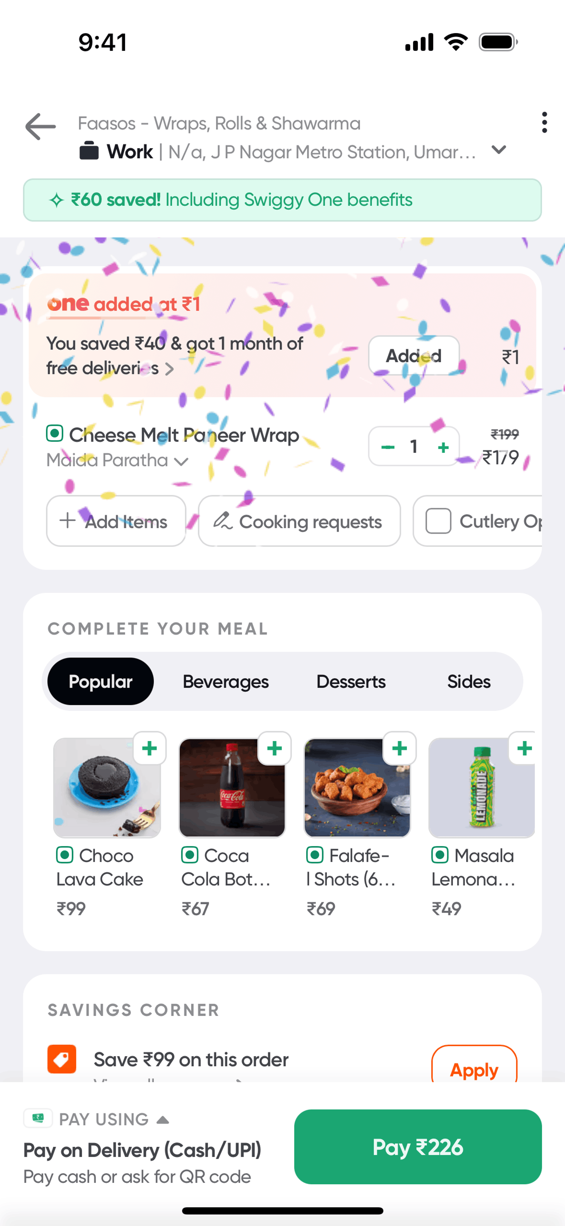 Swiggy iOS Food & Drink interface screenshot 11