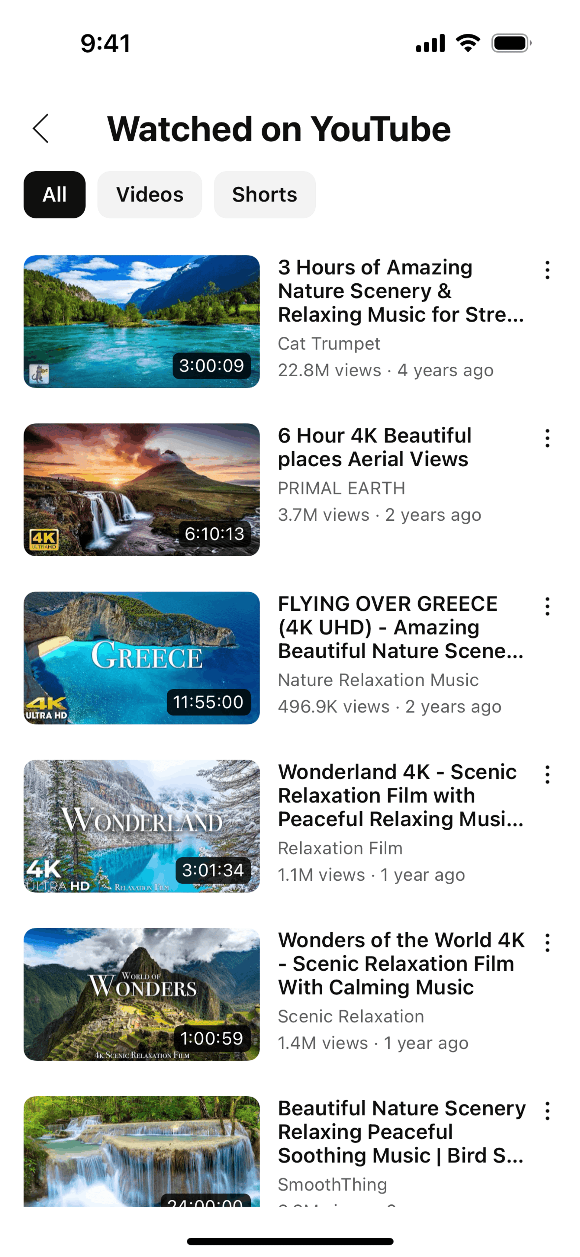 YouTube Studio iOS Photo & Video interface screenshot 22