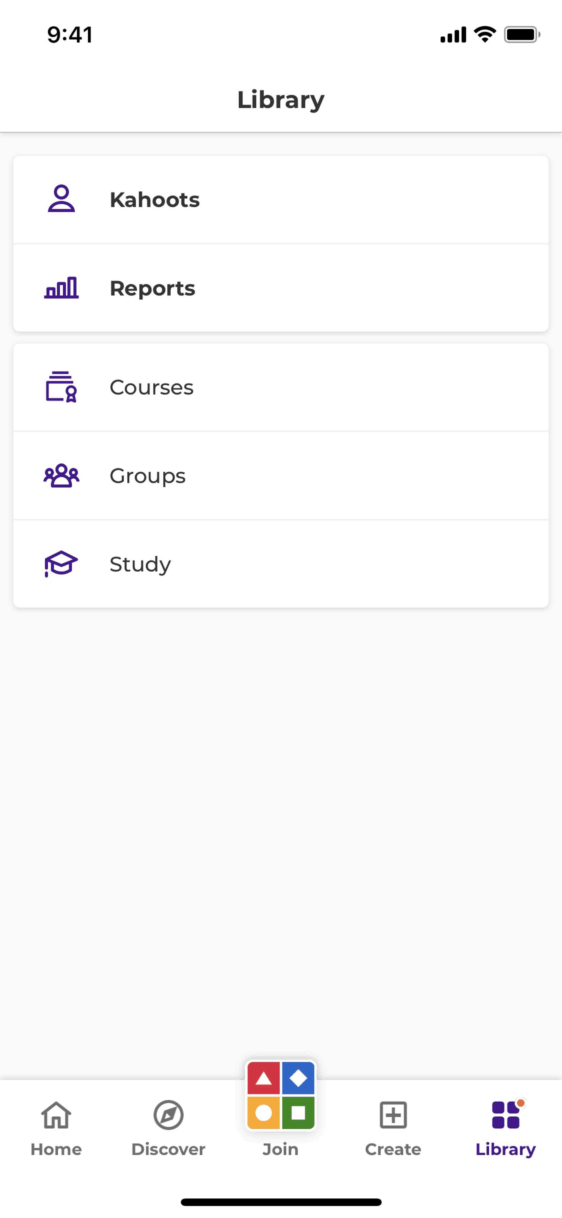 Kahoot! iOS Education interface screenshot 4