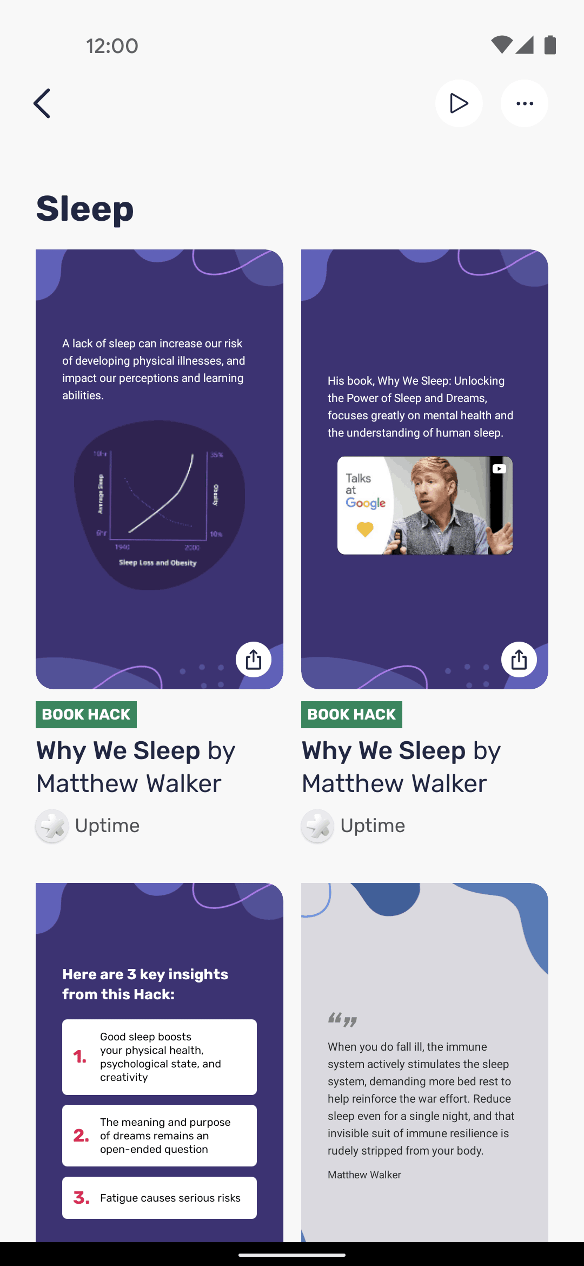 Uptime Android Education interface screenshot 21