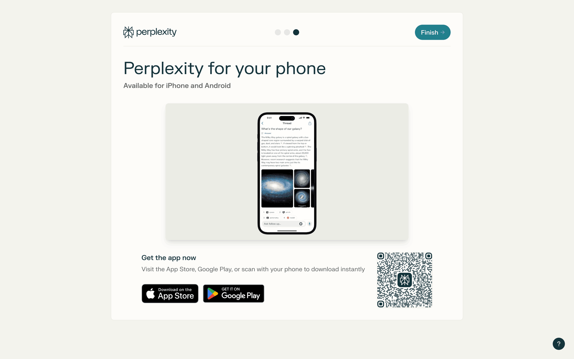 Perplexity Web AI interface screenshot 11