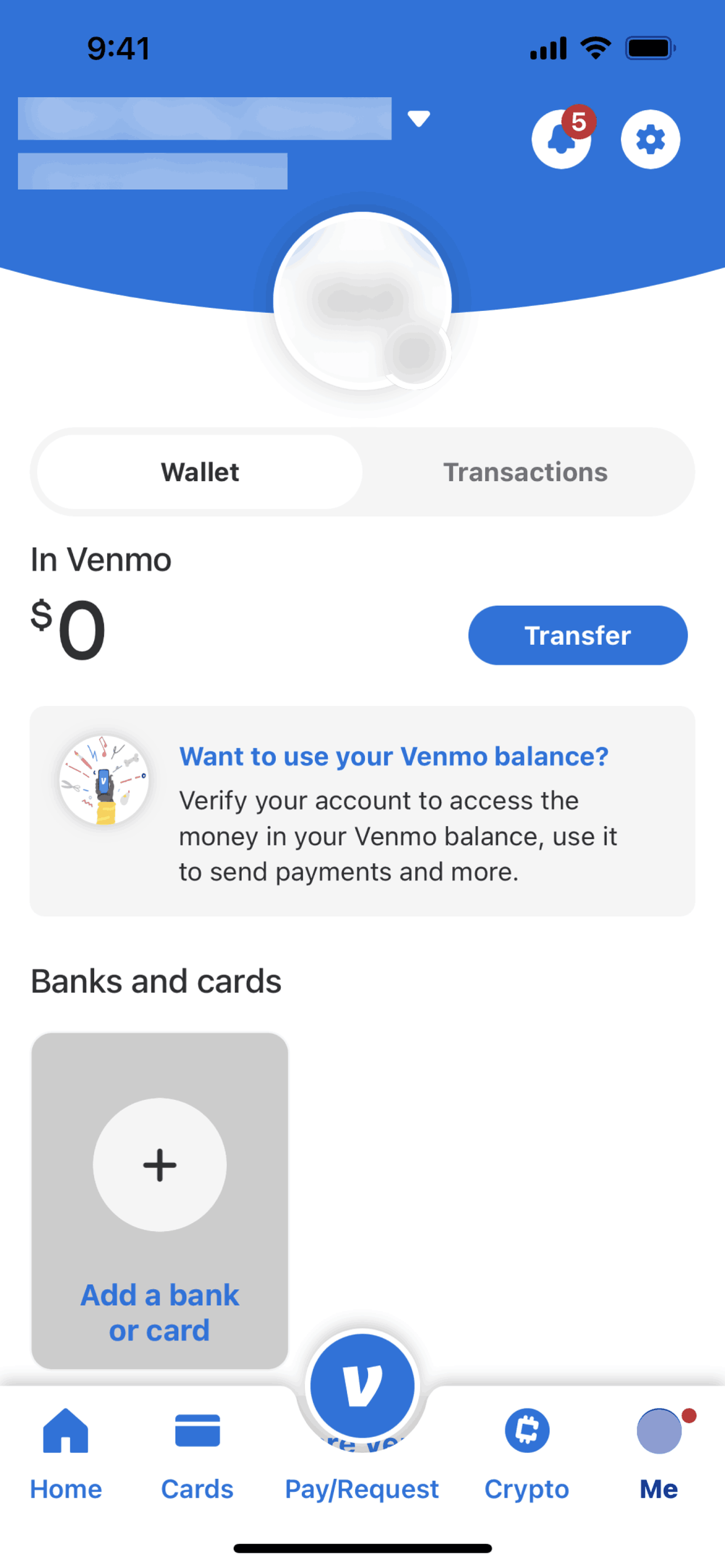 Venmo iOS Finance interface screenshot 6
