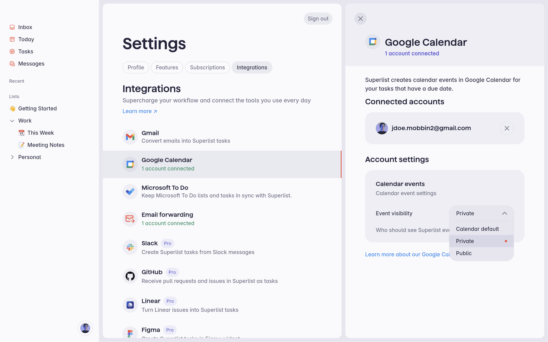 Superlist Web Productivity interface screenshot 23