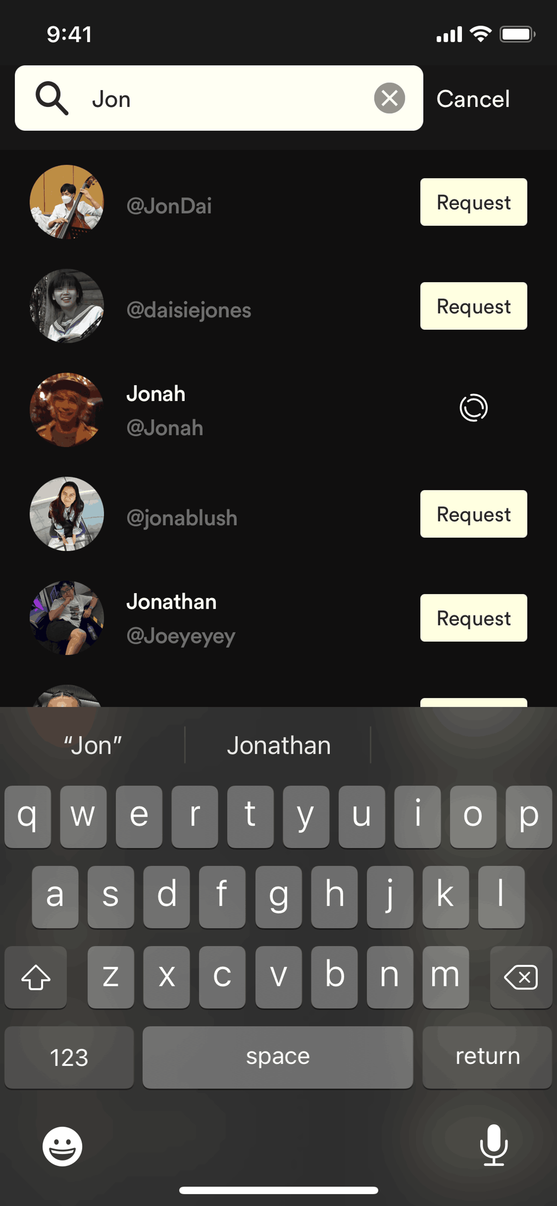 Dimensional iOS Social Networking interface screenshot 14