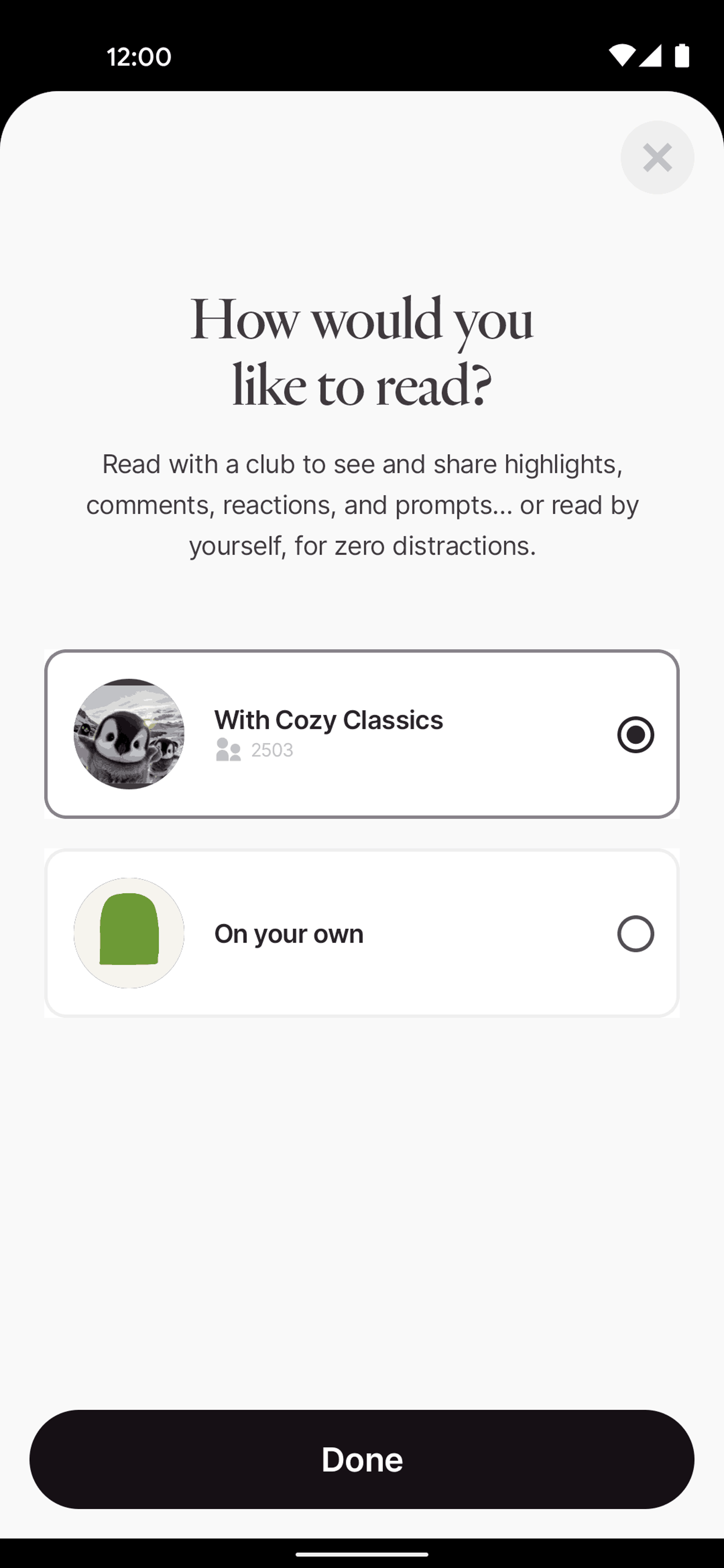 Fable Android Social Networking interface screenshot 16