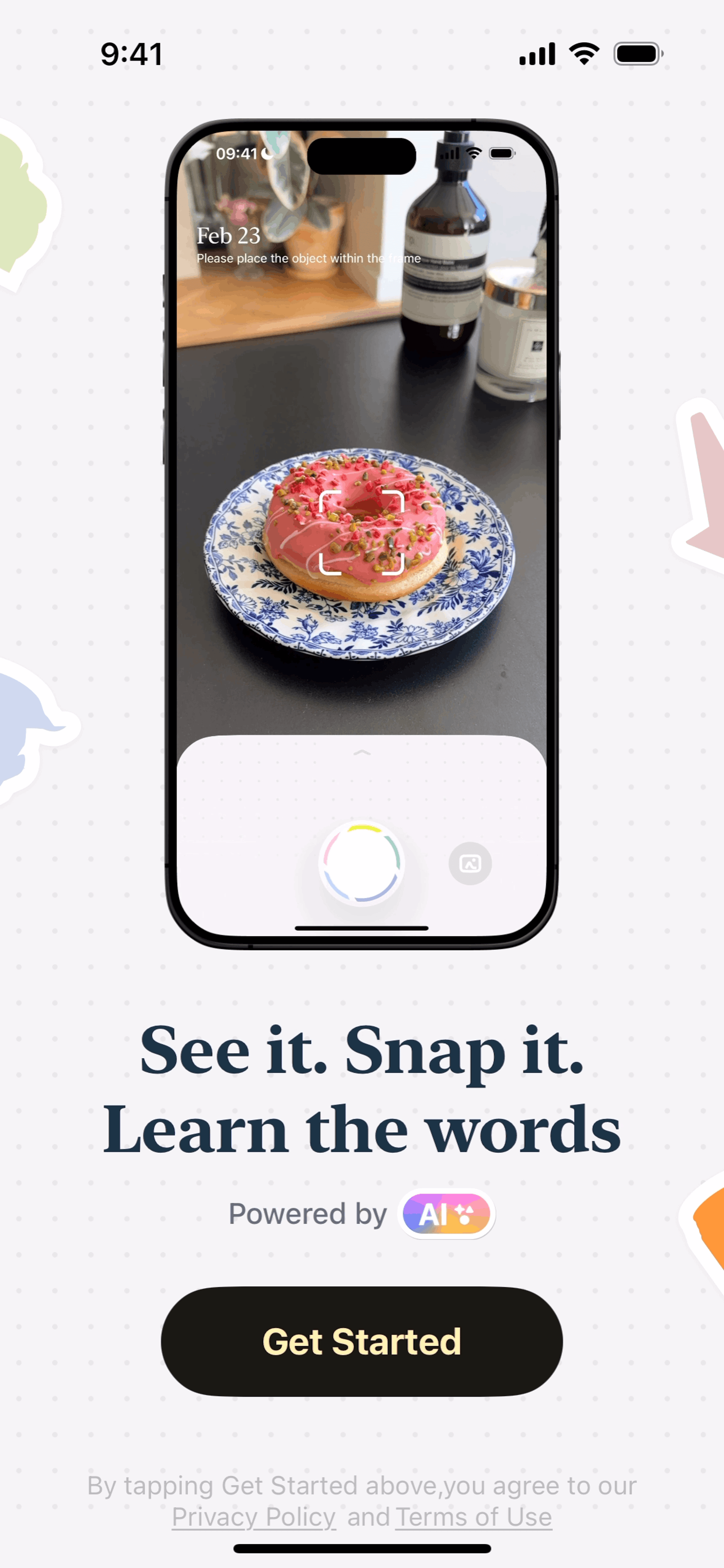 CapWords iOS AI interface screenshot 2