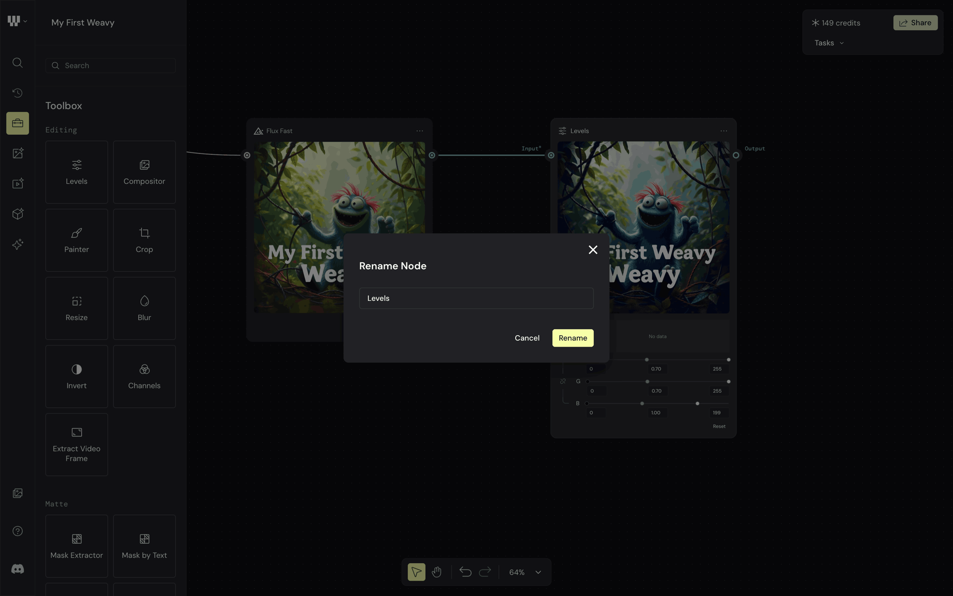 Weavy Web AI interface screenshot 17