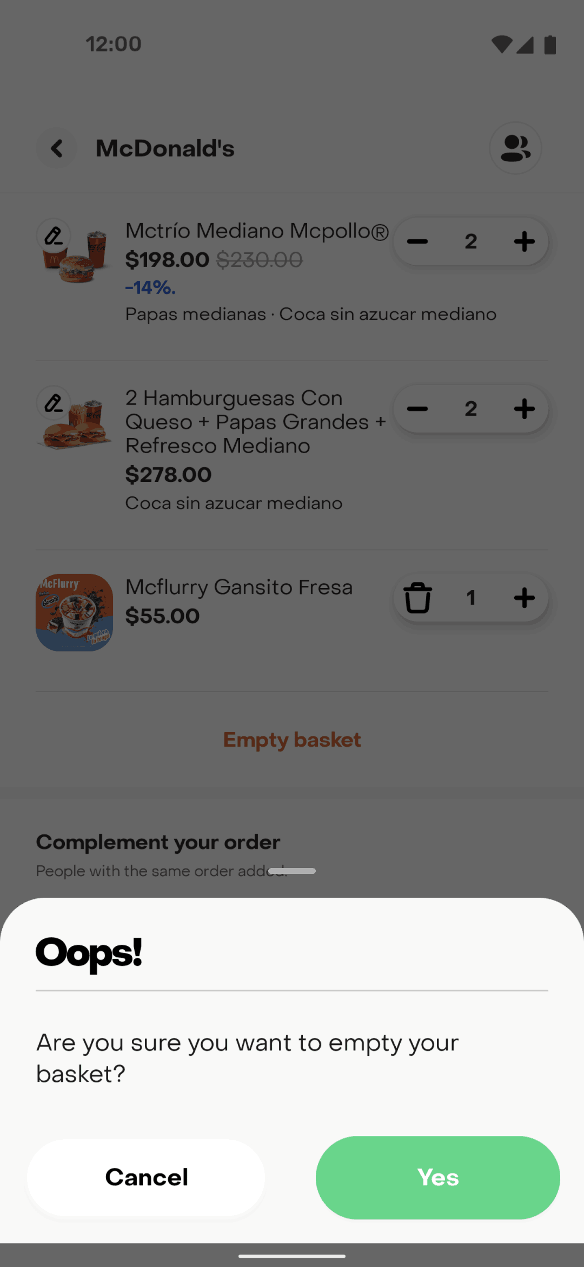 Rappi Android Food & Drink interface screenshot 21