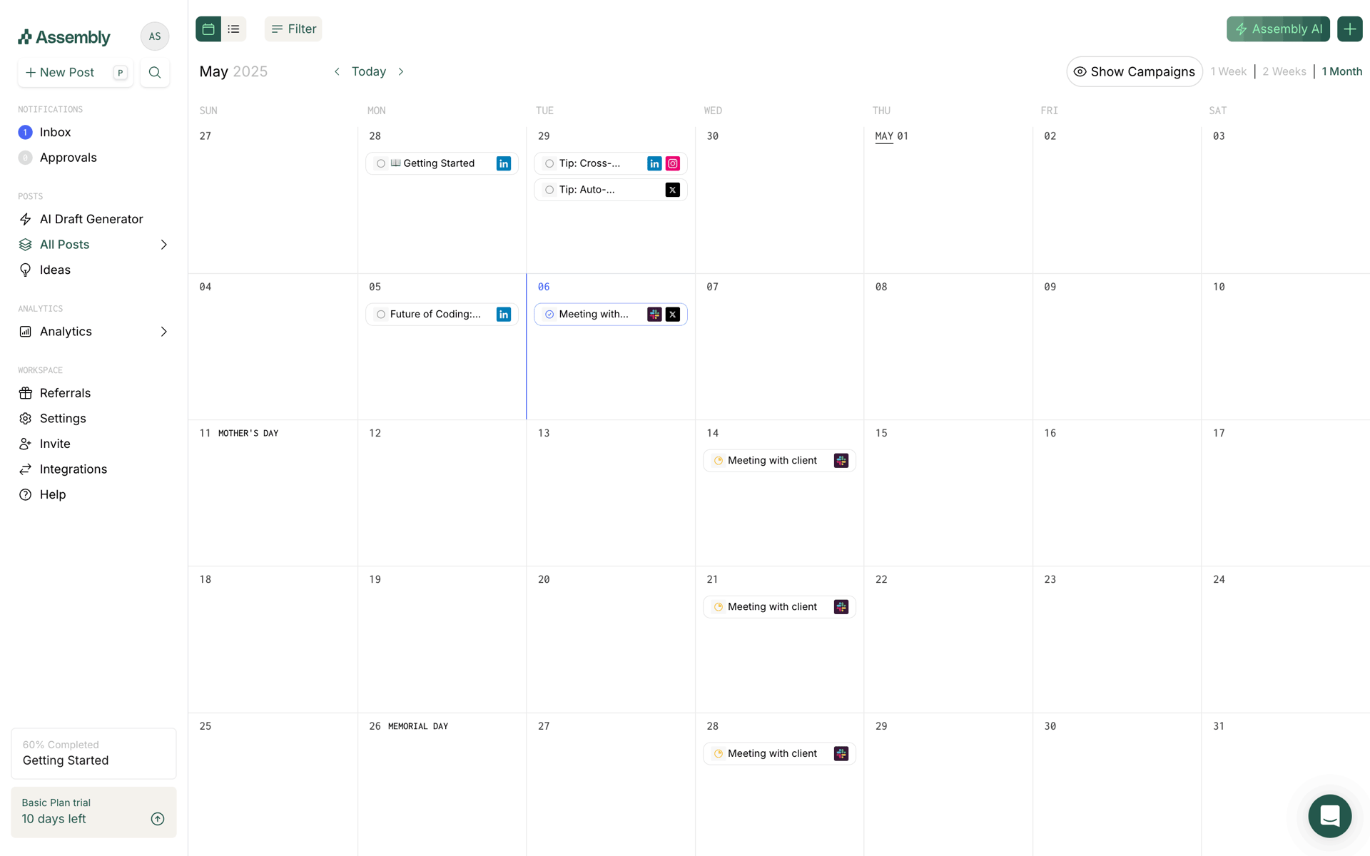 Assembly Web Productivity interface screenshot 5