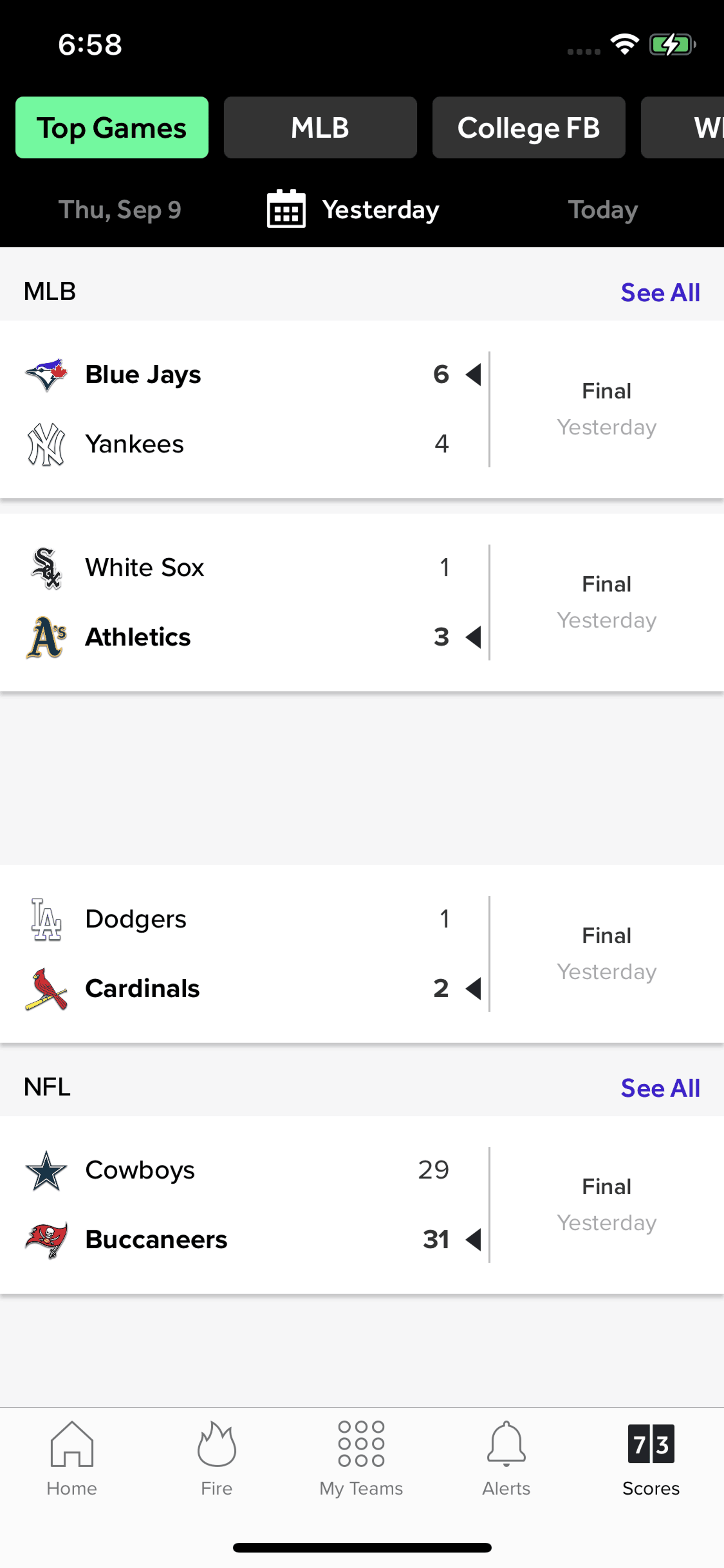 Bleacher Report iOS Sports interface screenshot 19