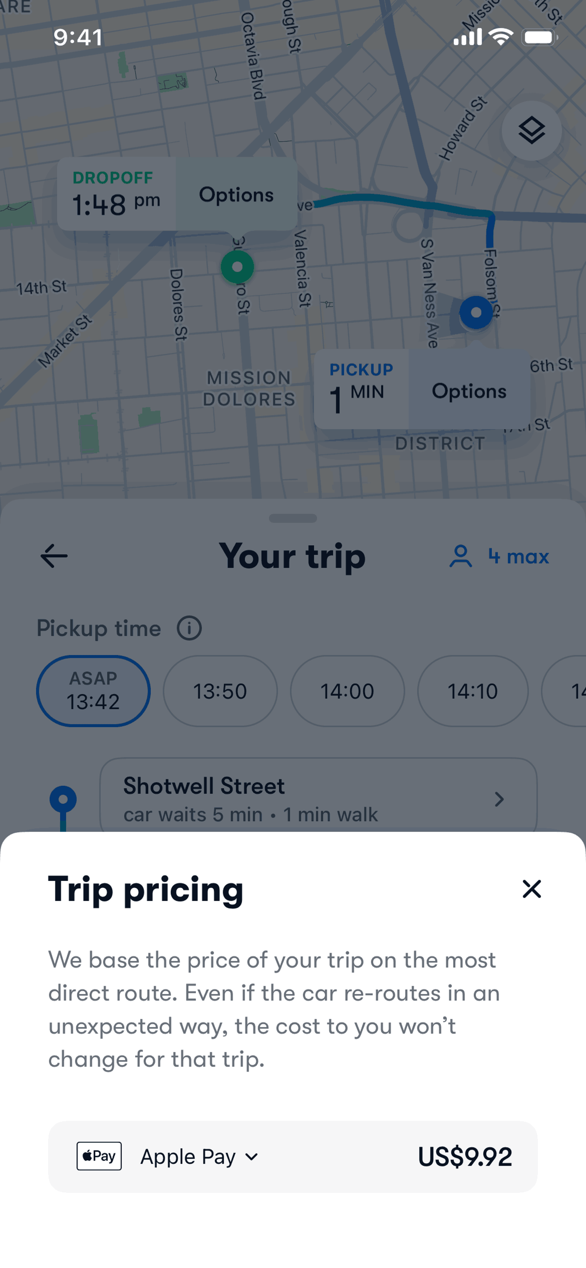 Waymo iOS Travel & Transportation interface screenshot 23