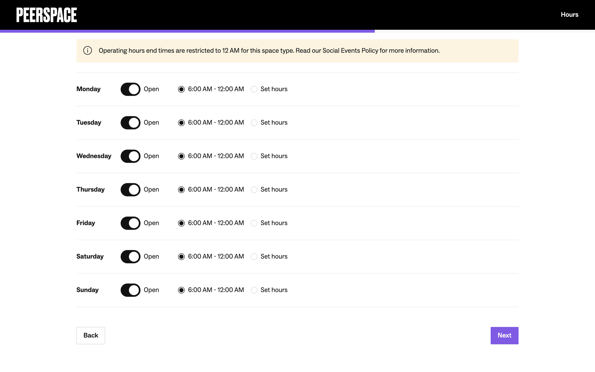 Peerspace Web Lifestyle interface screenshot 19