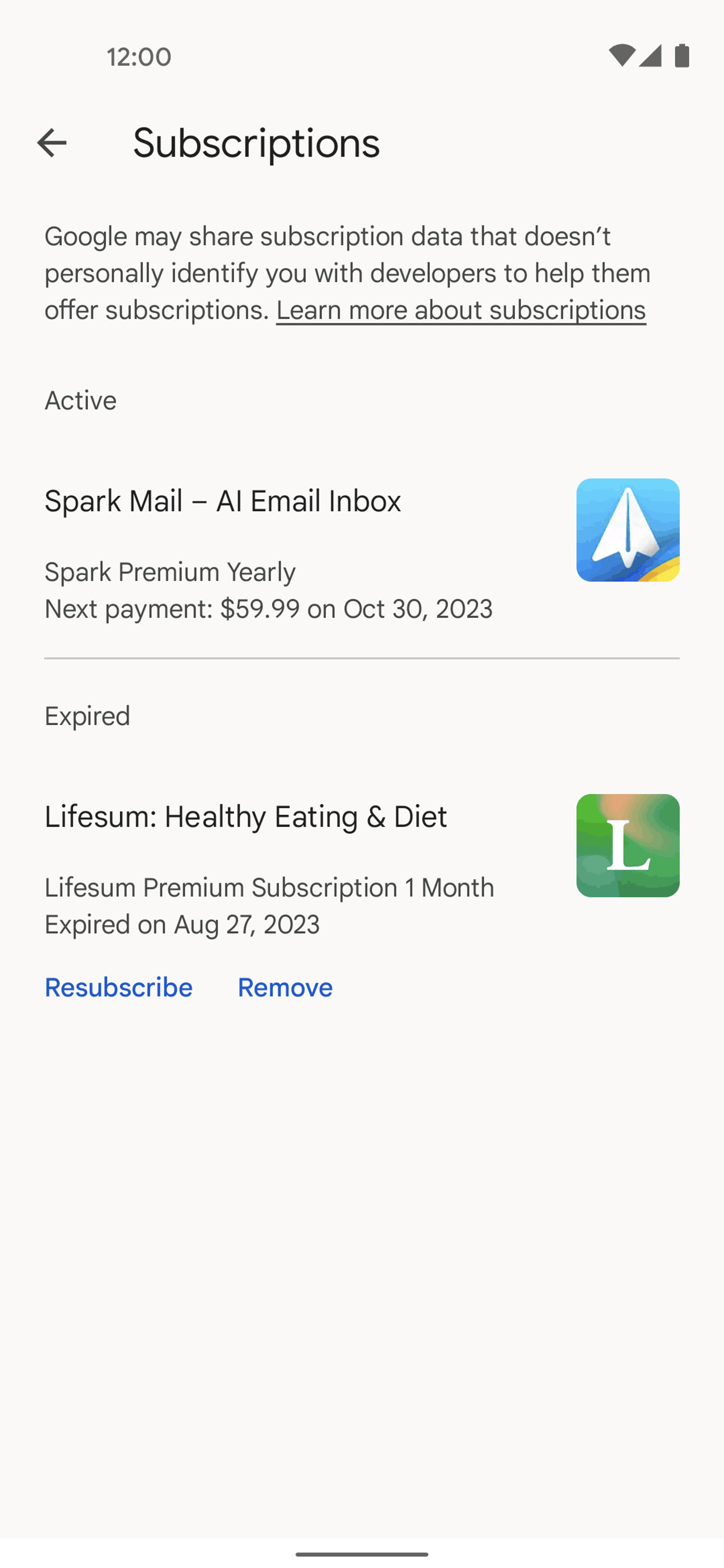 Spark Mail Android AI interface screenshot 18
