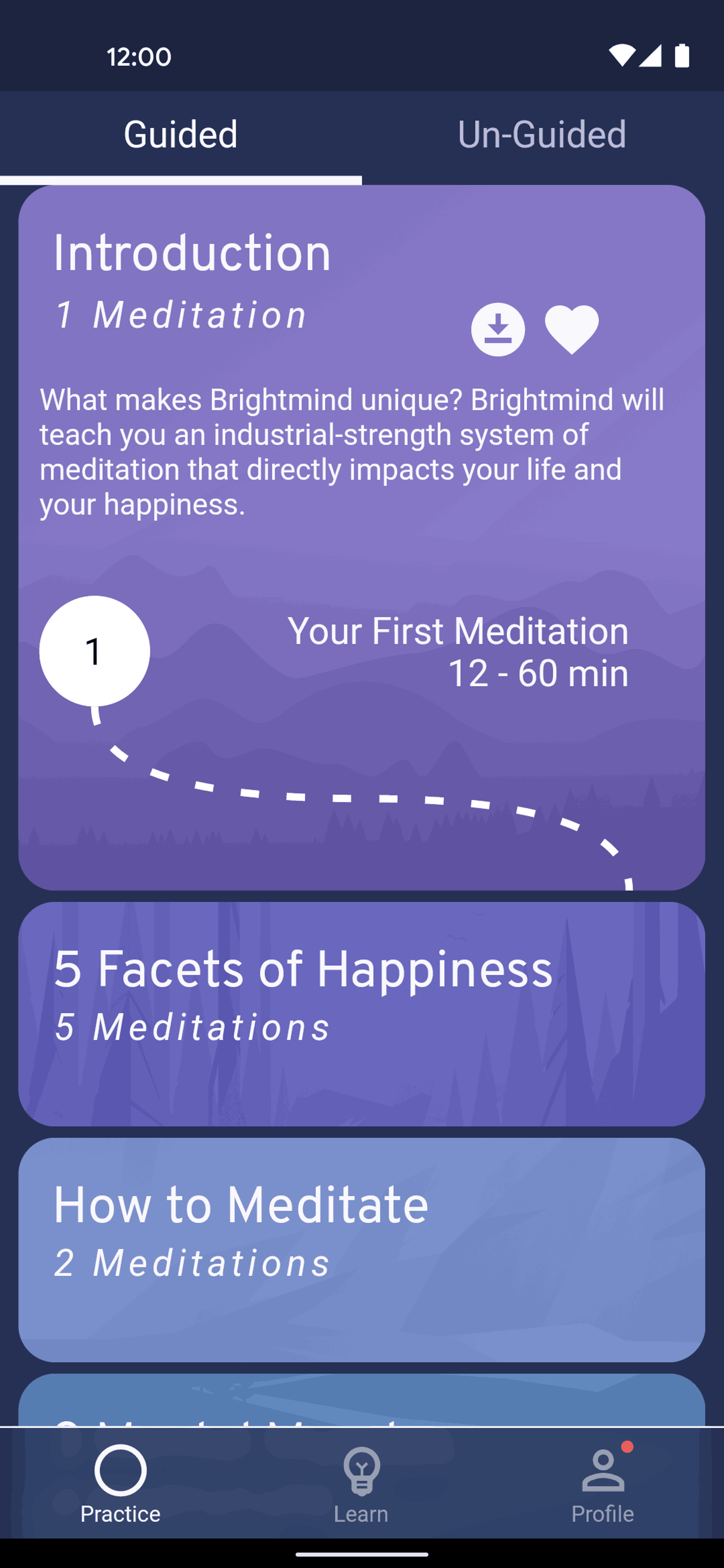 Brightmind Android Health & Fitness interface screenshot 7