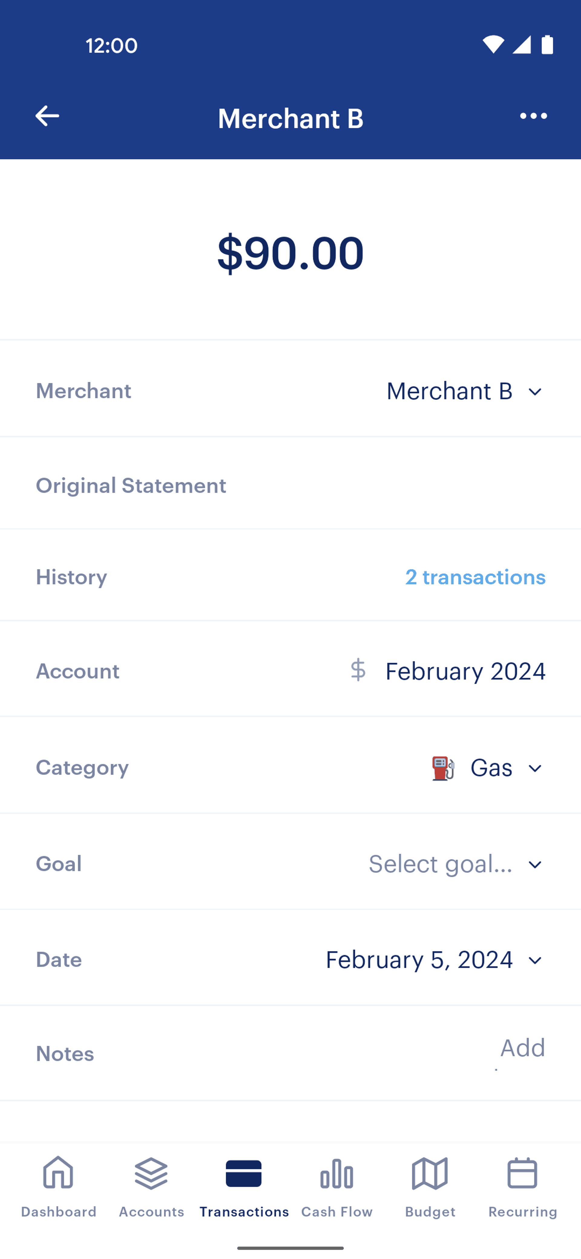 Monarch Android Finance interface screenshot 19