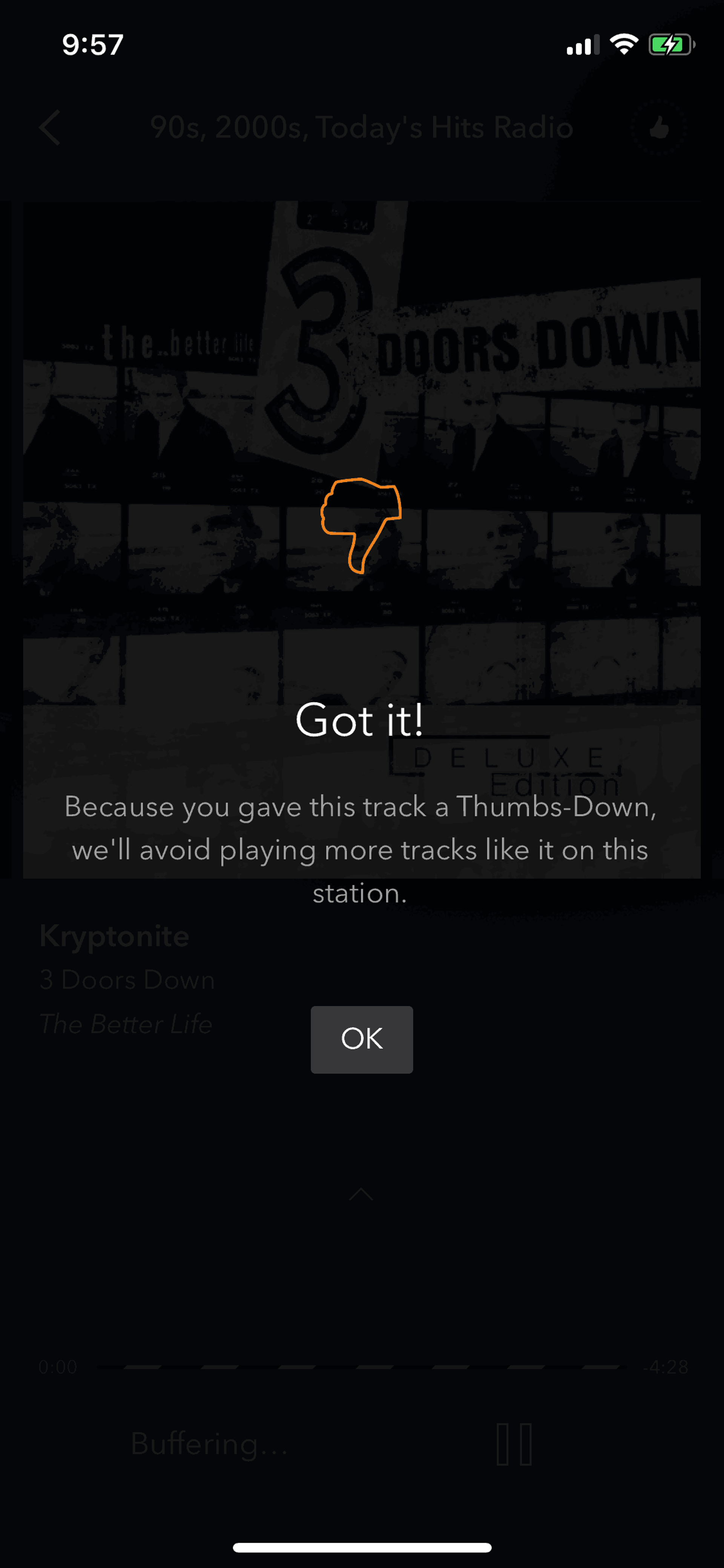 Pandora iOS Music & Audio interface screenshot 18