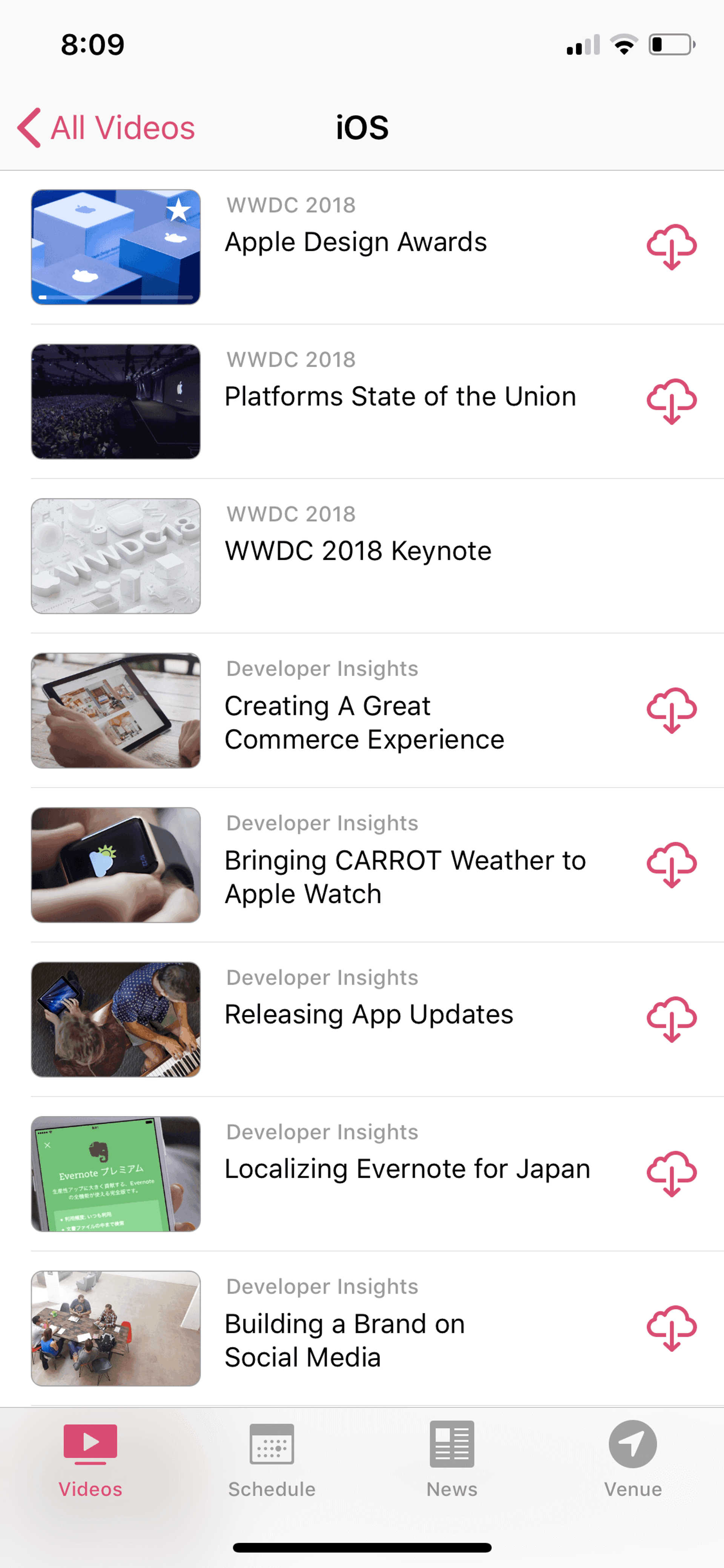 WWDC iOS Reference interface screenshot 17